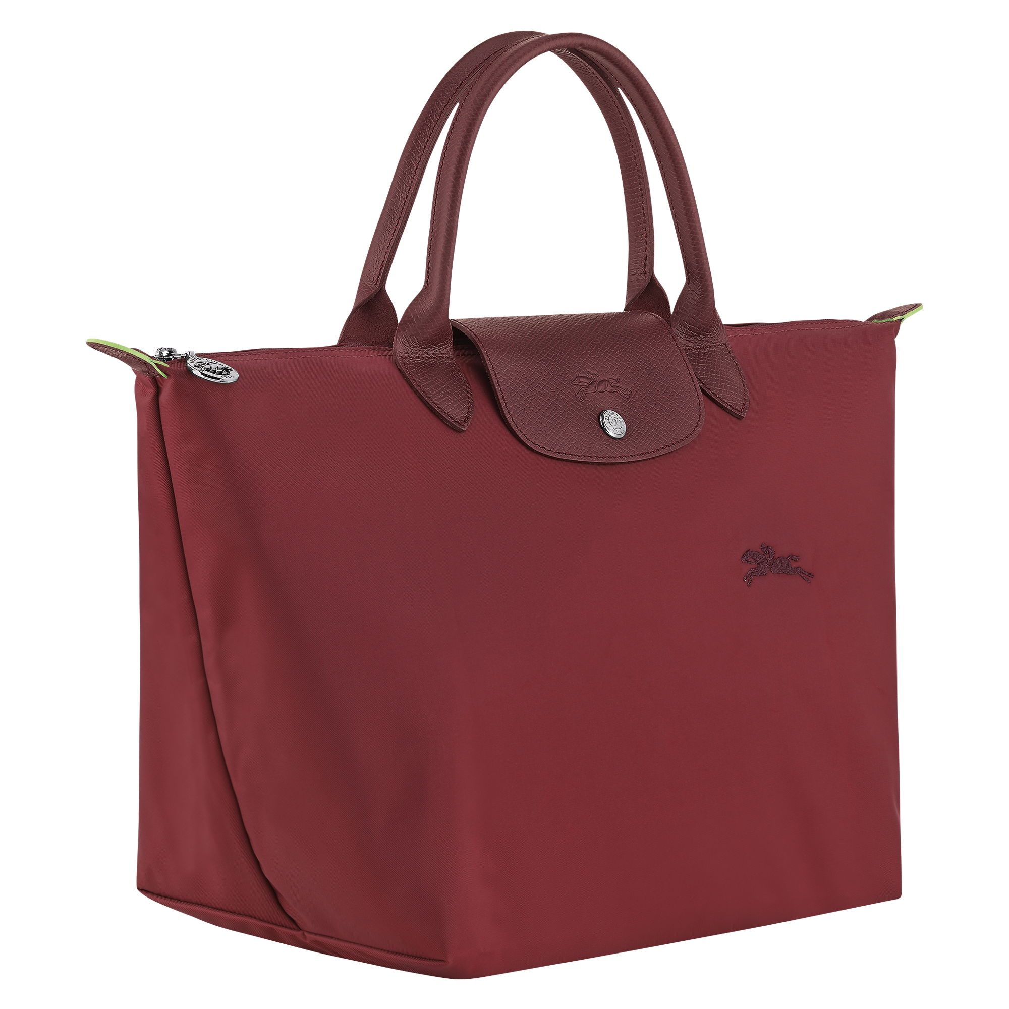 Le Pliage Green M Handbag / Pomegranate - Recycled canvas - Image 3