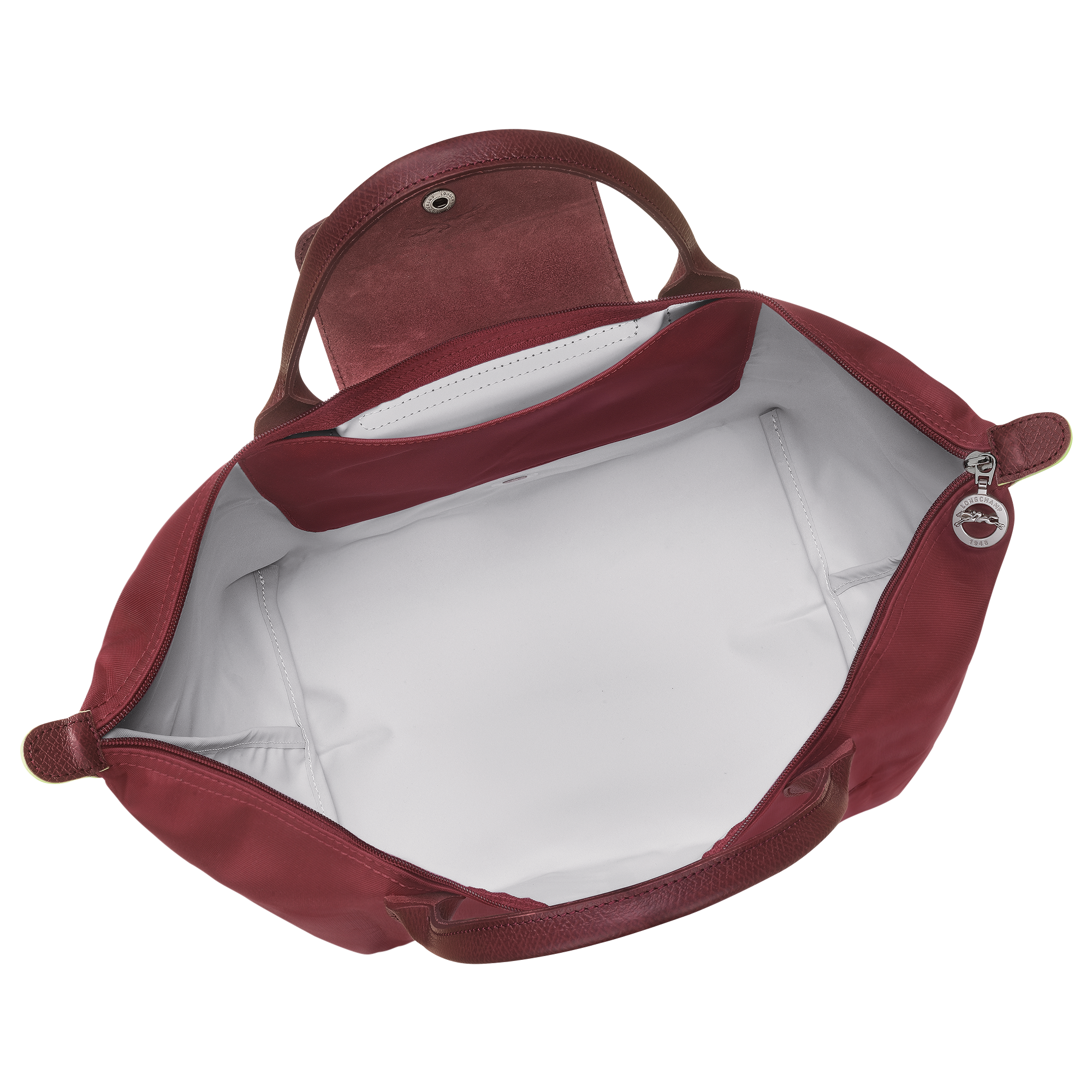 Le Pliage Green M Handbag / Pomegranate - Recycled canvas - Image 5