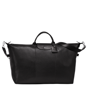 Le Foulonné L Travel bag / Black - Leather