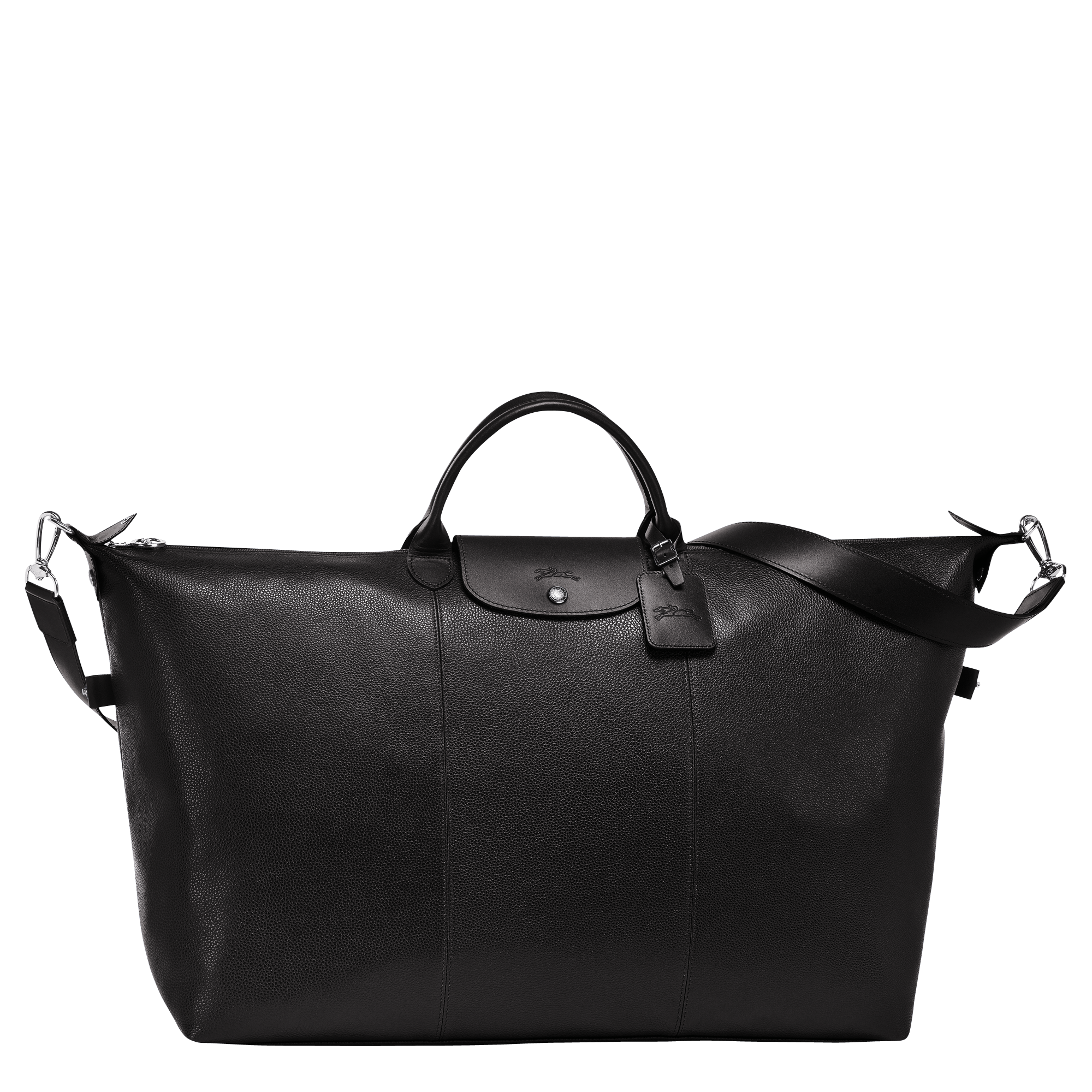 Le Foulonné L Travel bag / Black - Leather