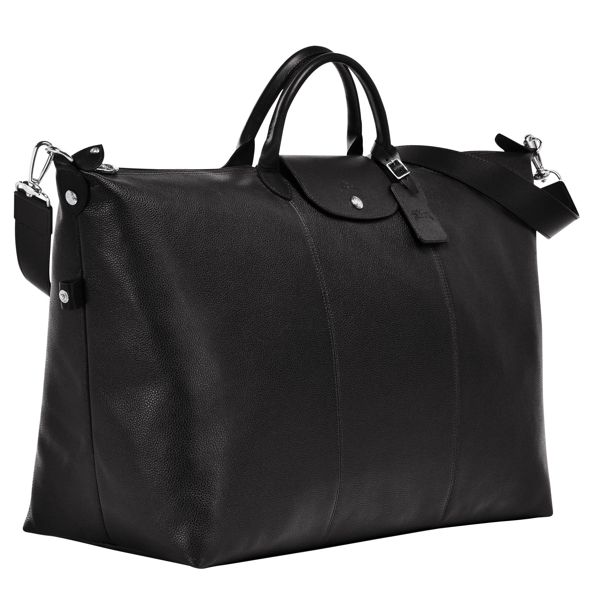 Le Foulonné L Travel bag / Black - Leather - Image 3
