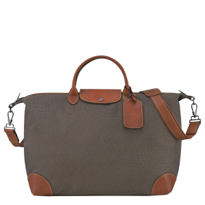Boxford L Travel bag / Brown - Recycled canvas