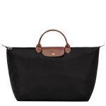 Le Pliage Original L Travel bag / Black - Recycled canvas