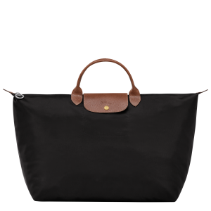 Le Pliage Original L Travel bag / Black - Recycled canvas