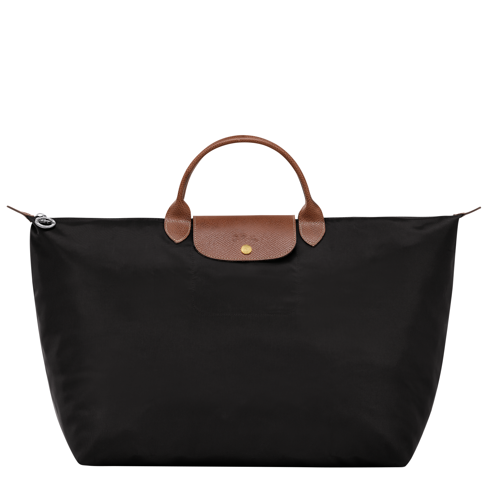 Le Pliage Original L Travel bag / Black - Recycled canvas