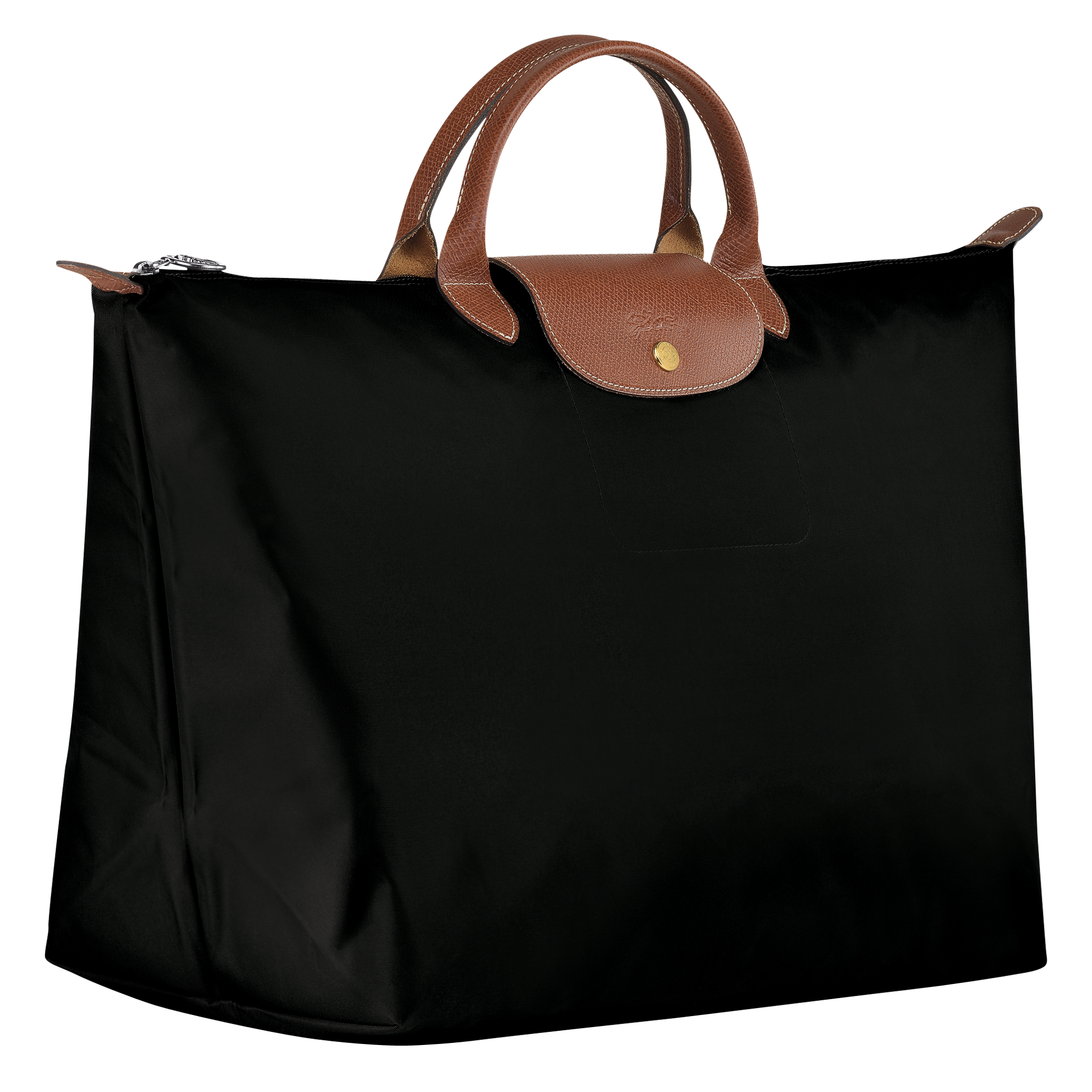 Le Pliage Original L Travel bag / Black - Recycled canvas - Image 3