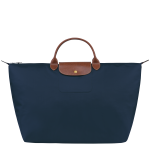 Le Pliage Original L Travel bag / Navy - Recycled canvas
