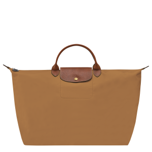 Le Pliage Original L Travel bag / Fawn - Recycled canvas