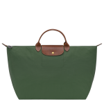 Le Pliage Original L Travel bag / British Green - Recycled canvas