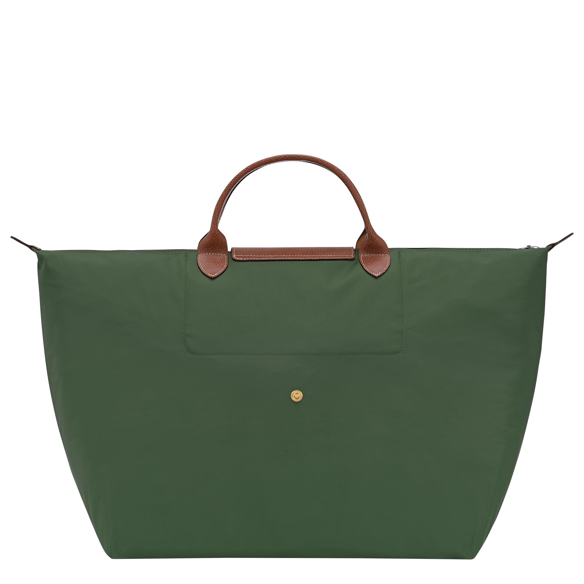 Le Pliage Original L Travel bag / British Green - Recycled canvas - Image 4