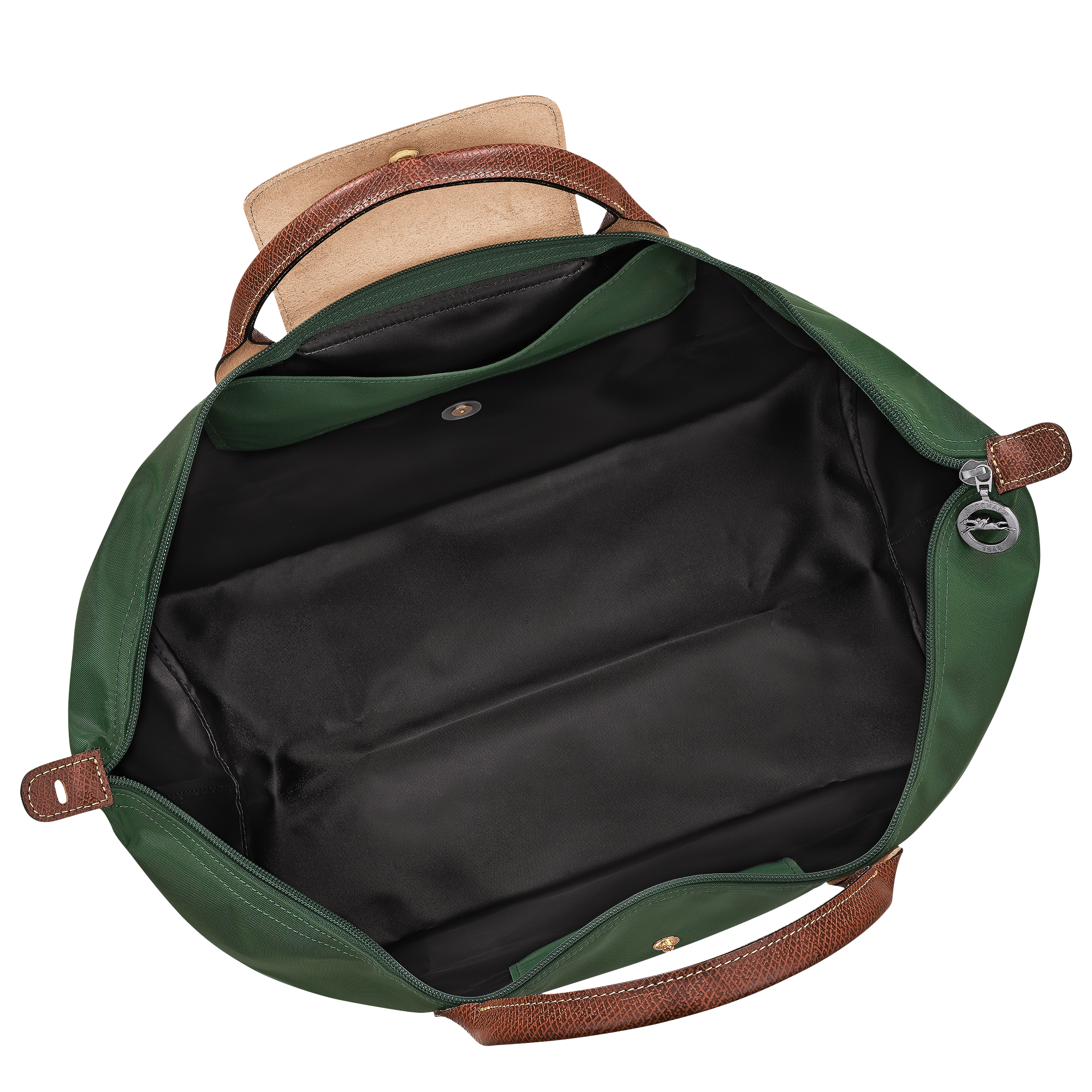 Le Pliage Original L Travel bag / British Green - Recycled canvas - Image 5