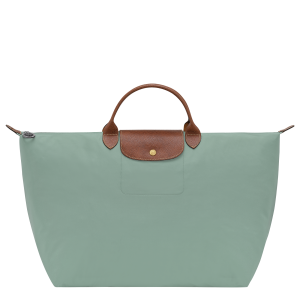 Le Pliage Original L Travel bag / Celadon - Recycled canvas