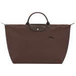 Le Pliage Green L Travel bag / Mocha - Recycled canvas