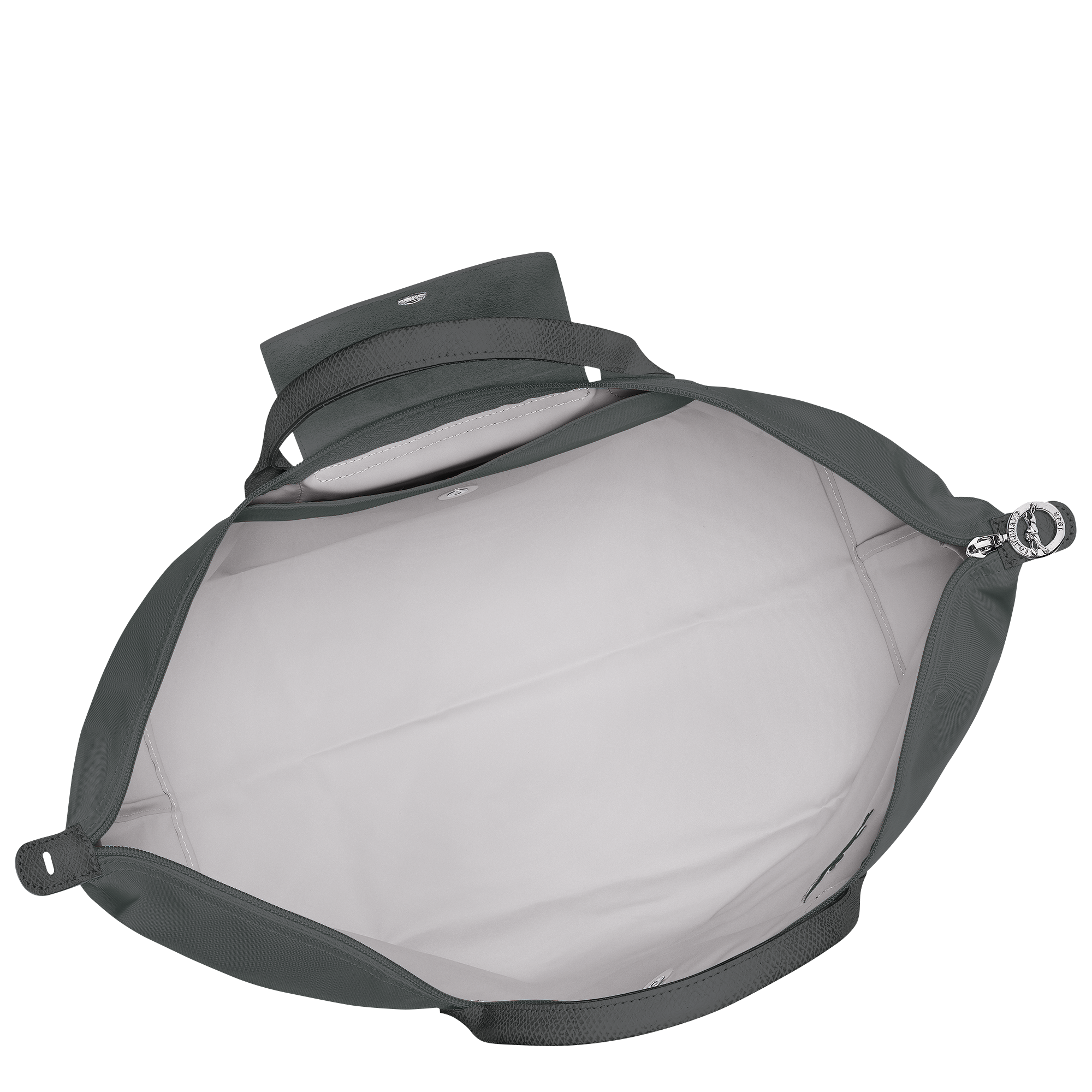 Le Pliage Green L Travel bag / Graphite - Recycled canvas - Image 5