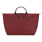 Le Pliage Green L Travel bag / Pomegranate - Recycled canvas