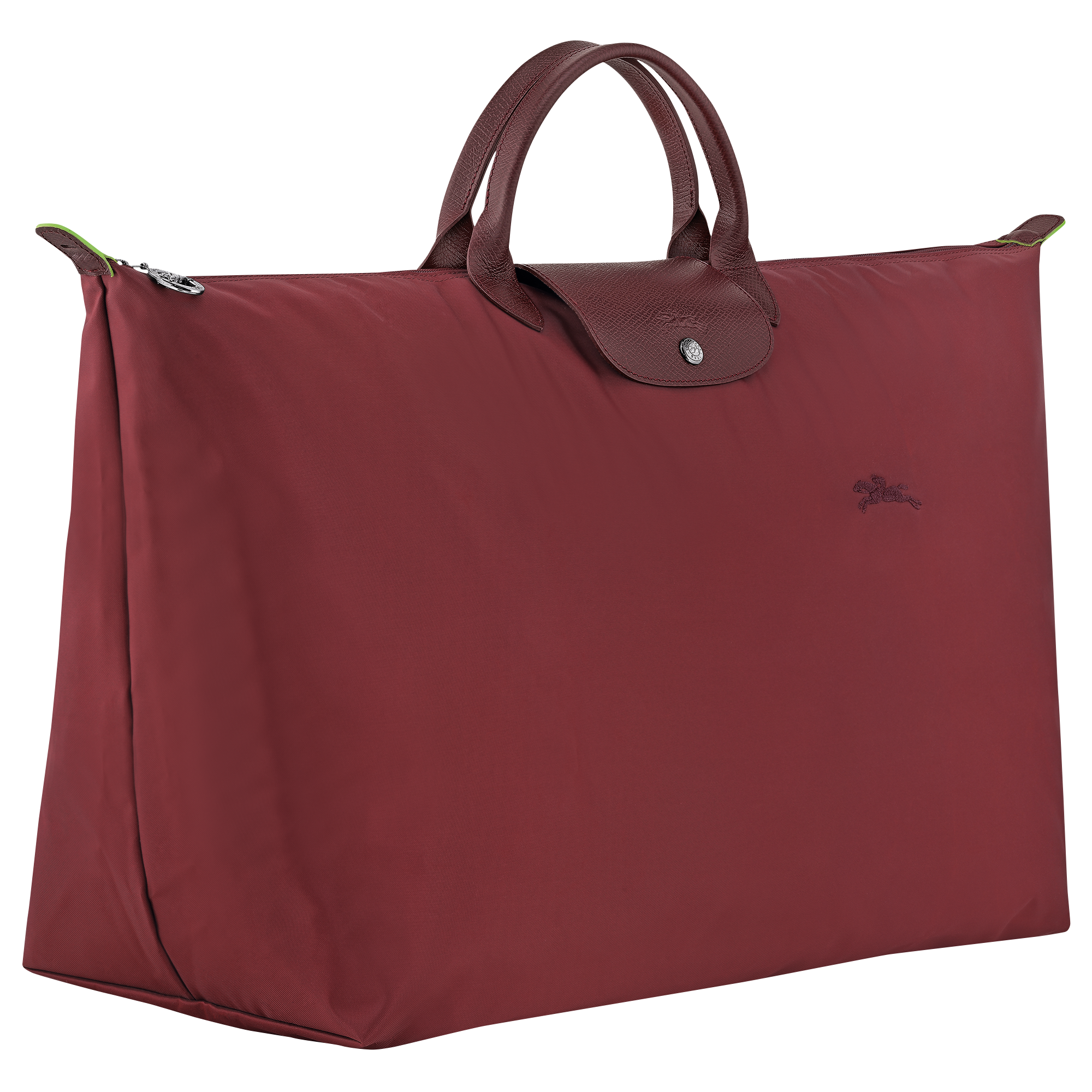Le Pliage Green L Travel bag / Pomegranate - Recycled canvas - Image 3