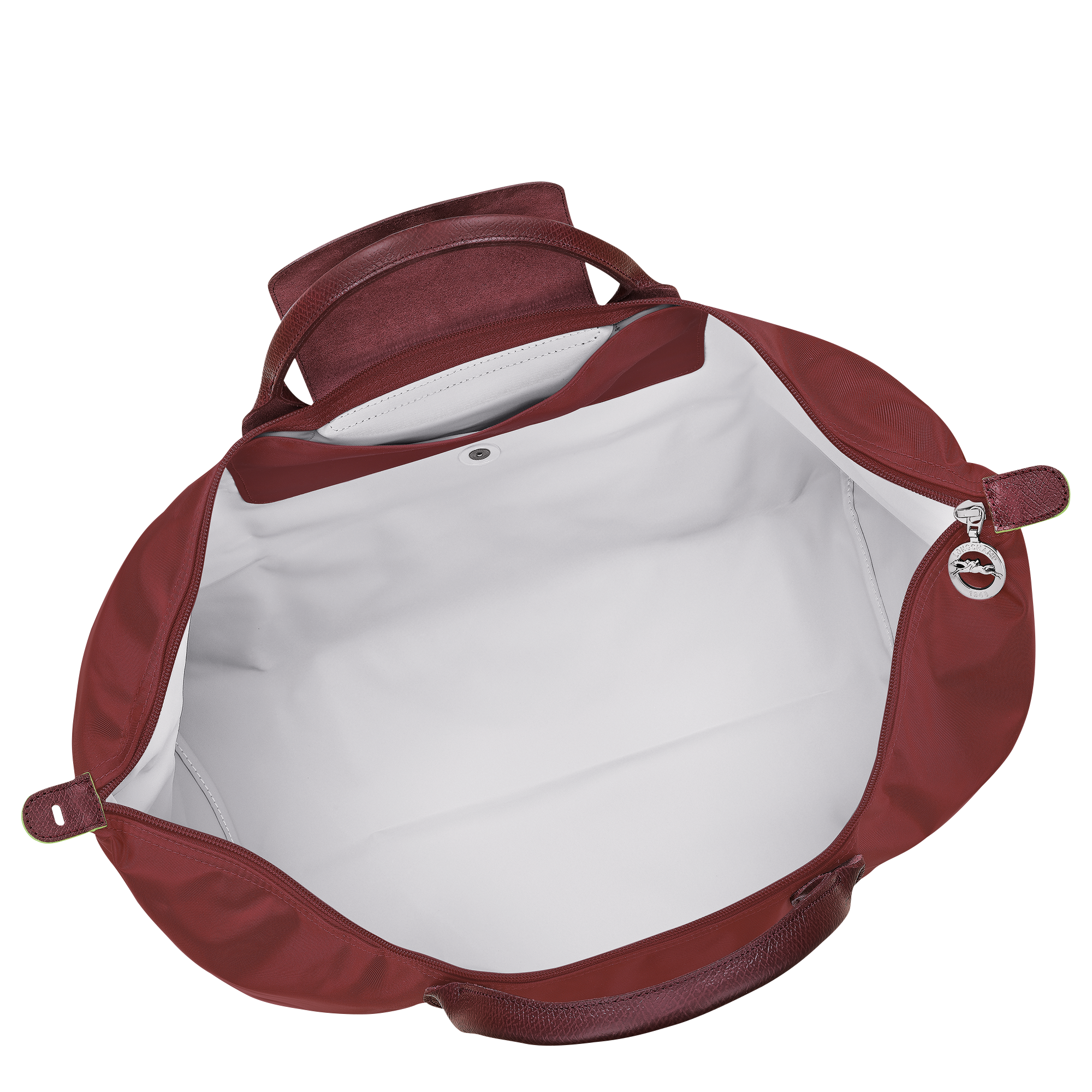 Le Pliage Green L Travel bag / Pomegranate - Recycled canvas - Image 5
