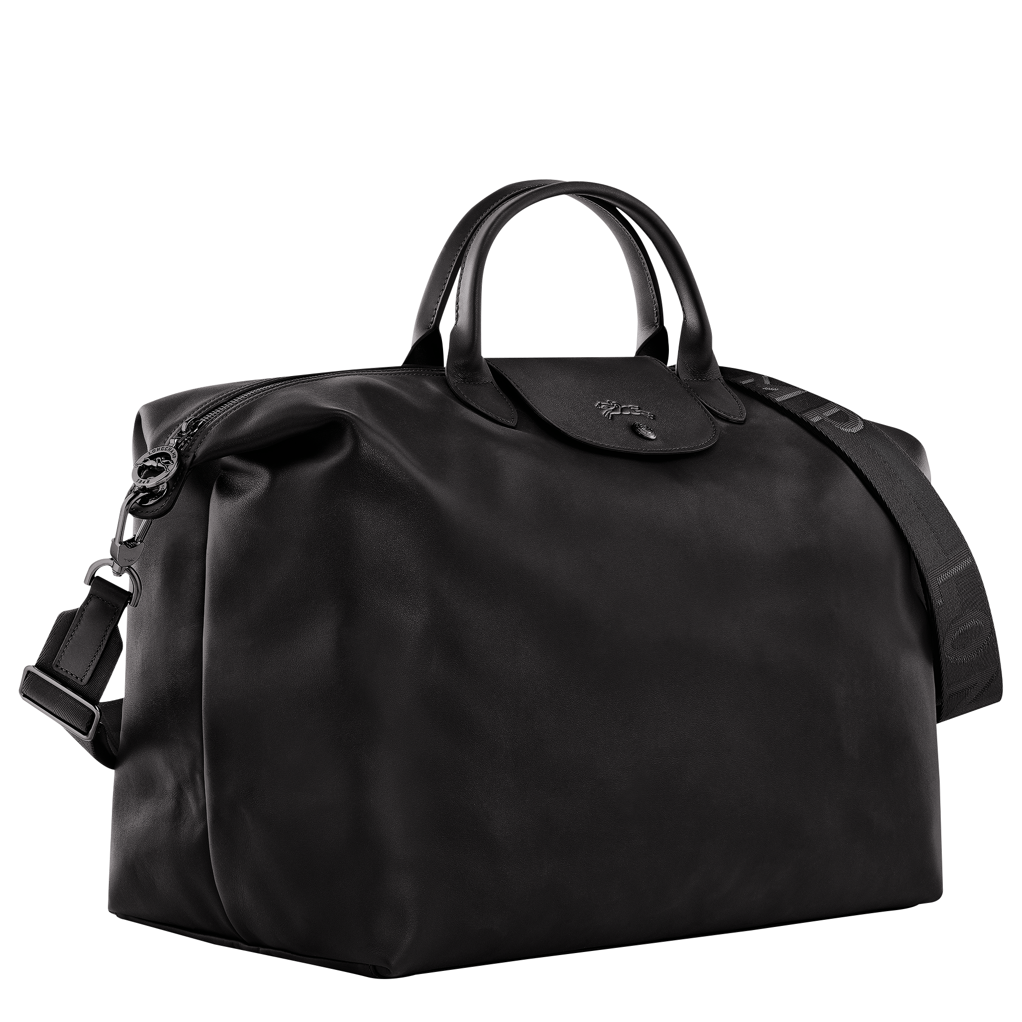 Le Pliage Xtra L Travel bag / Black - Leather - Image 3