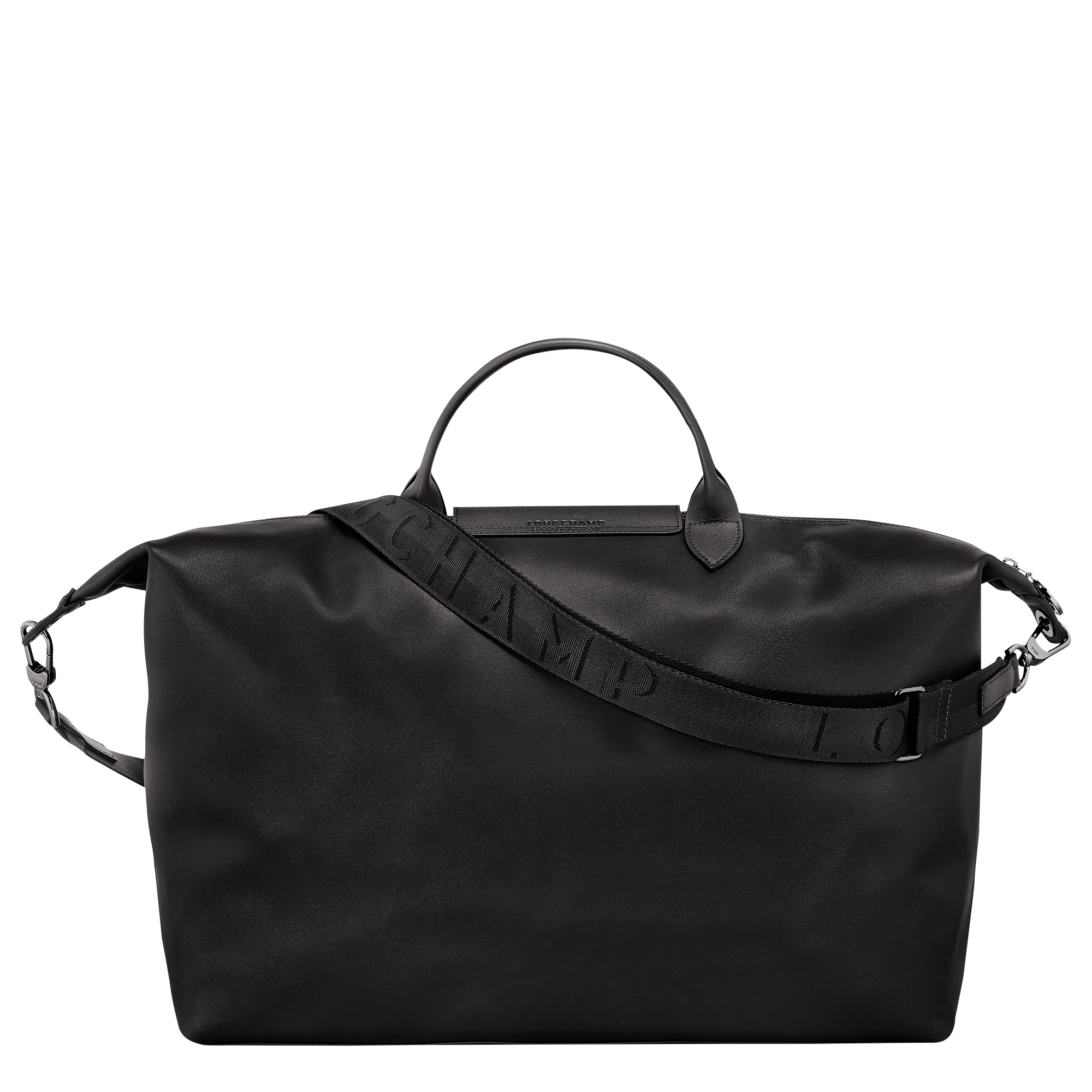 Le Pliage Xtra L Travel bag / Black - Leather - Image 4