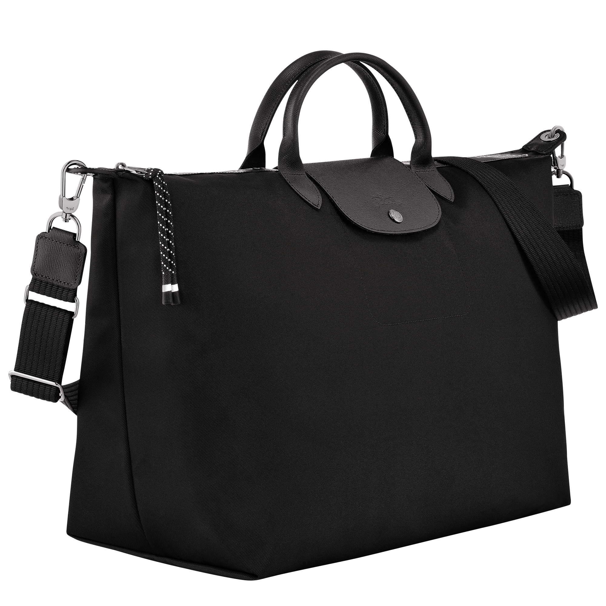 Le Pliage Energy L Travel bag / Black - Recycled canvas - Image 3