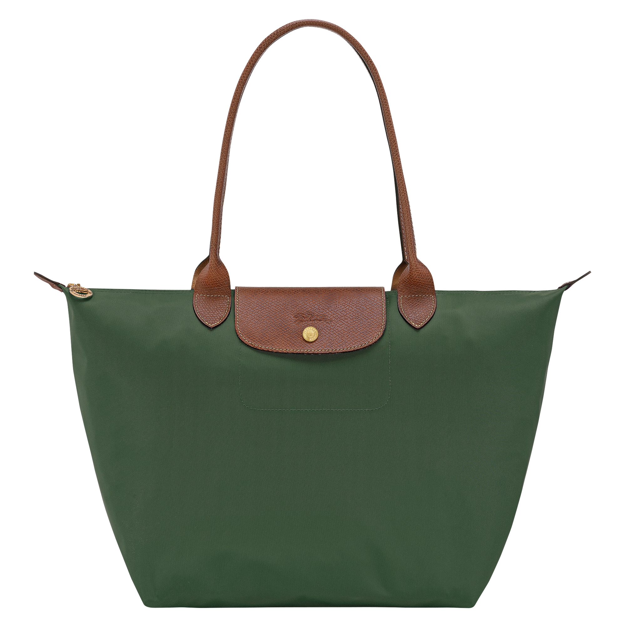 Le Pliage Original L Tote bag / British Green - Recycled canvas