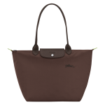 Le Pliage Green L Tote bag / Mocha - Recycled canvas