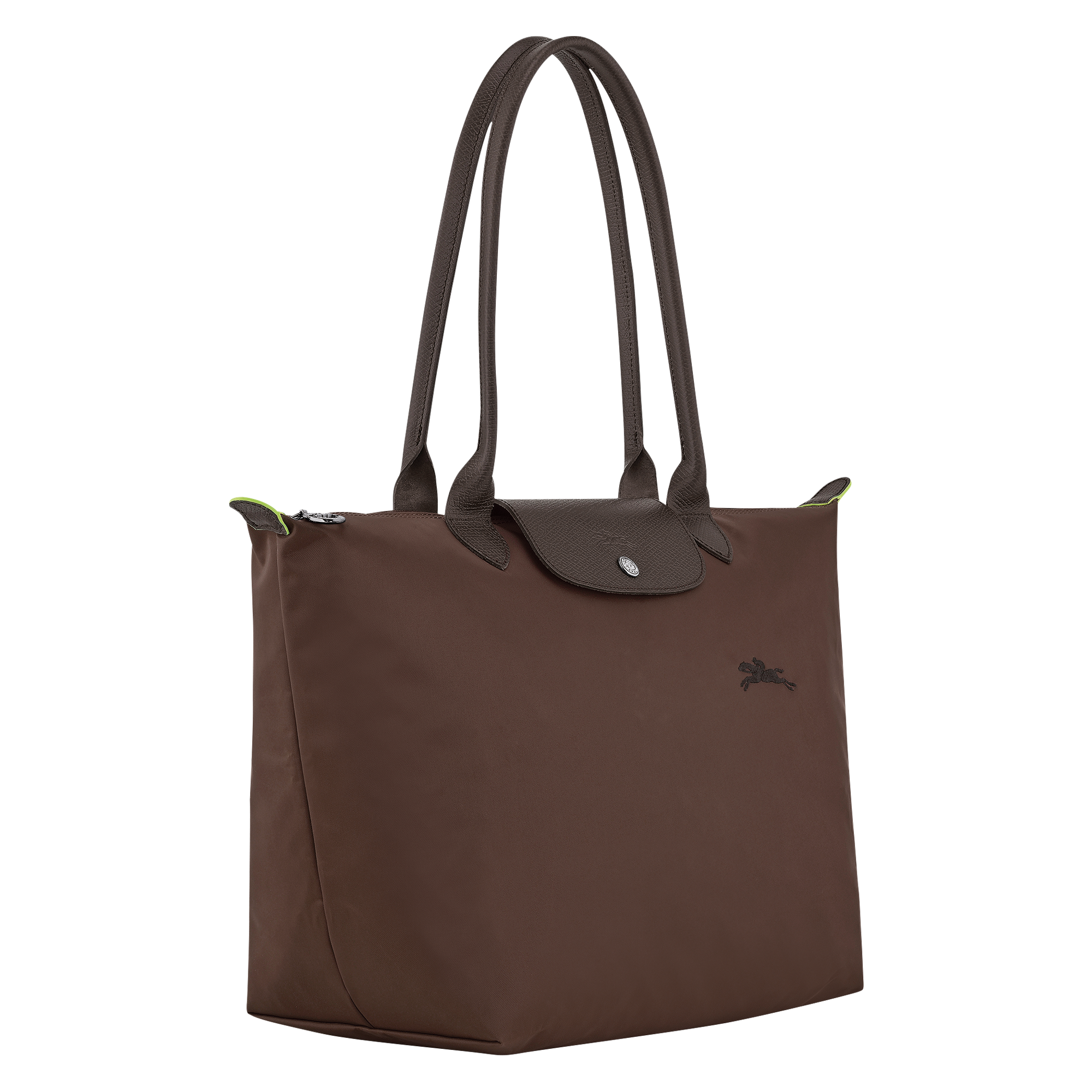 Le Pliage Green L Tote bag / Mocha - Recycled canvas - Image 3