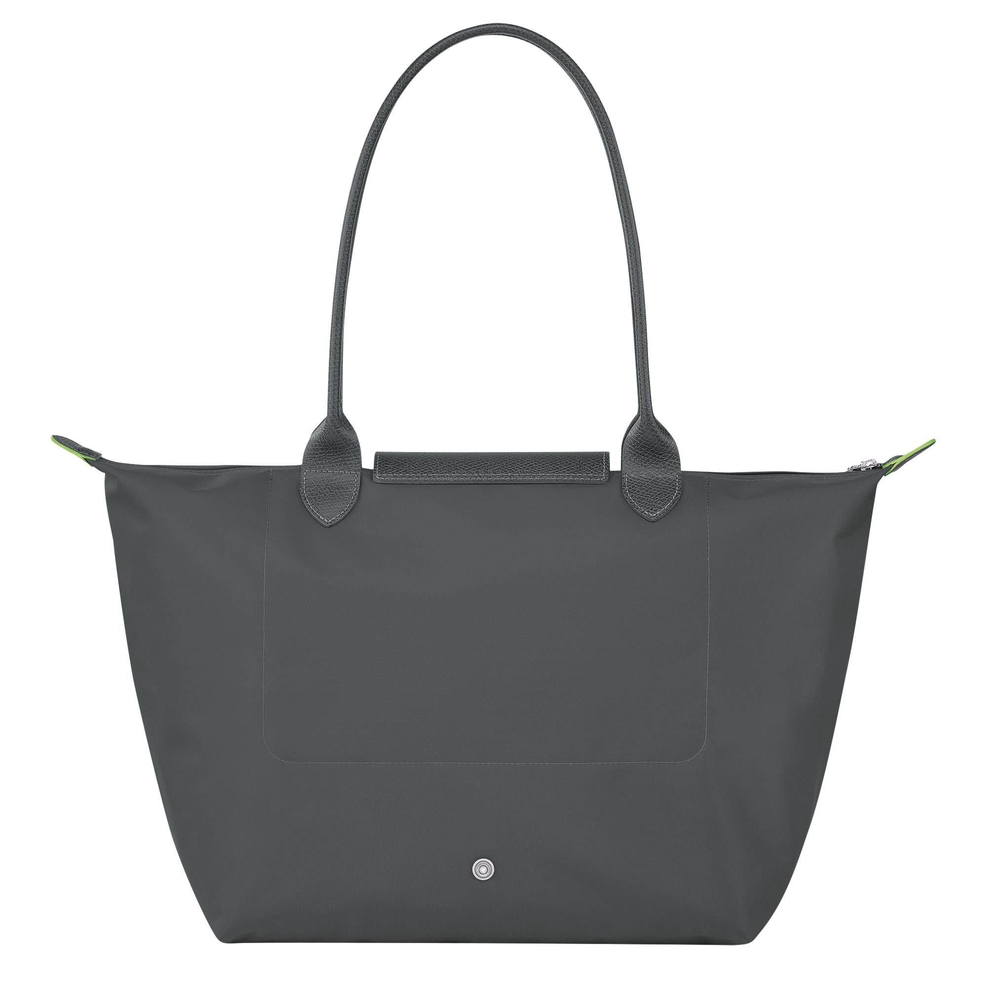 Le Pliage Green L Tote bag / Graphite - Recycled canvas - Image 4