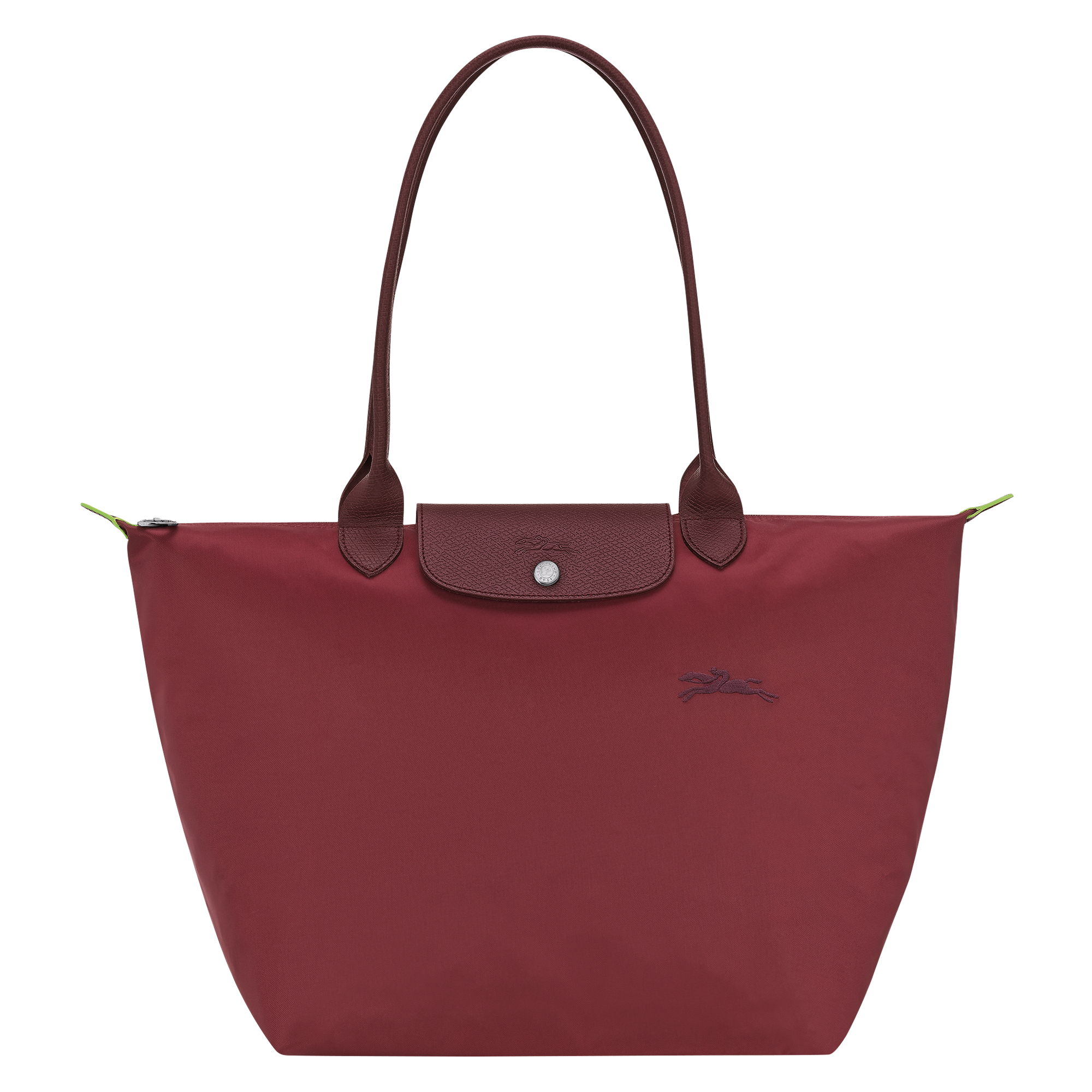 Le Pliage Green L Tote bag / Pomegranate - Recycled canvas