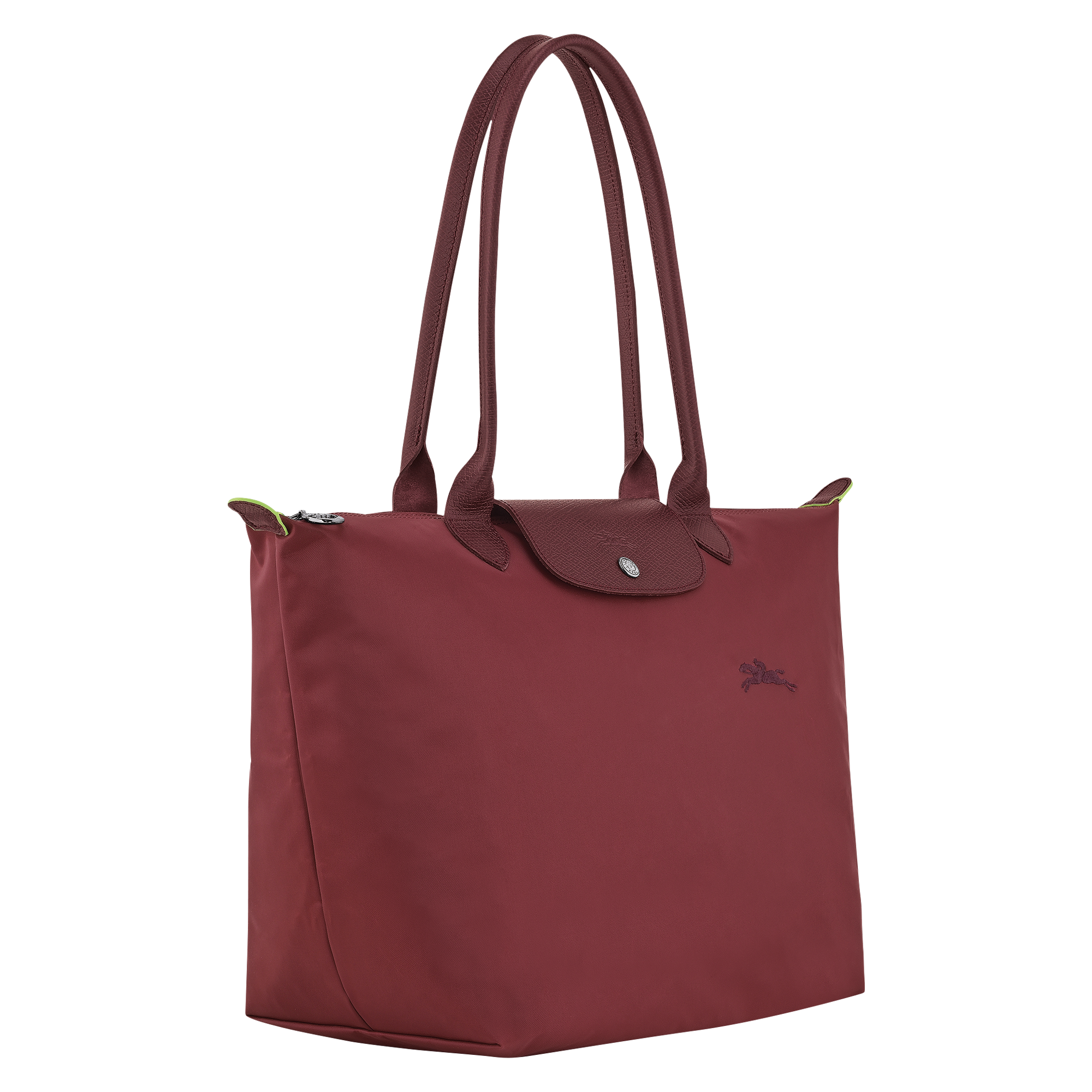 Le Pliage Green L Tote bag / Pomegranate - Recycled canvas - Image 3
