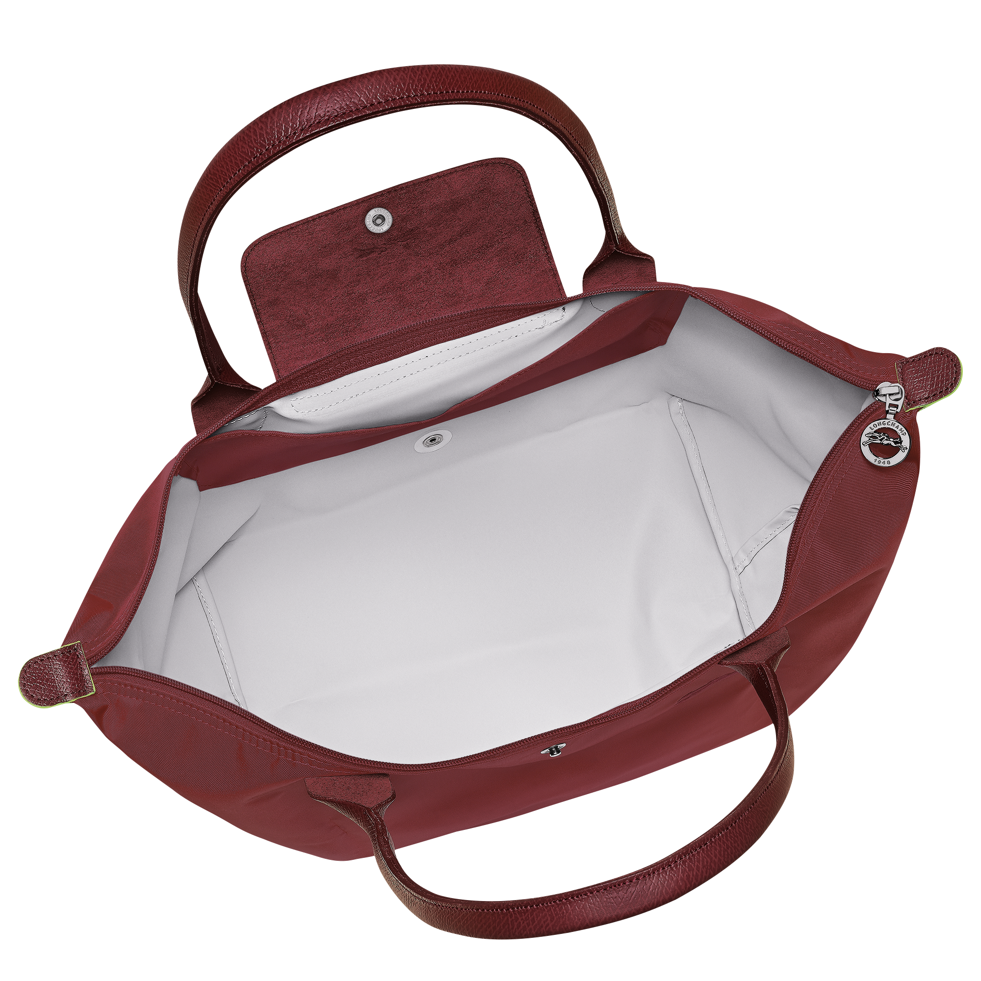 Le Pliage Green L Tote bag / Pomegranate - Recycled canvas - Image 5