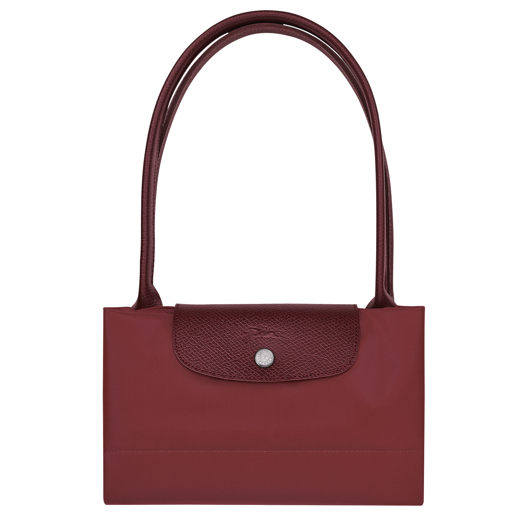 Le Pliage Green L Tote bag / Pomegranate - Recycled canvas - Image 7