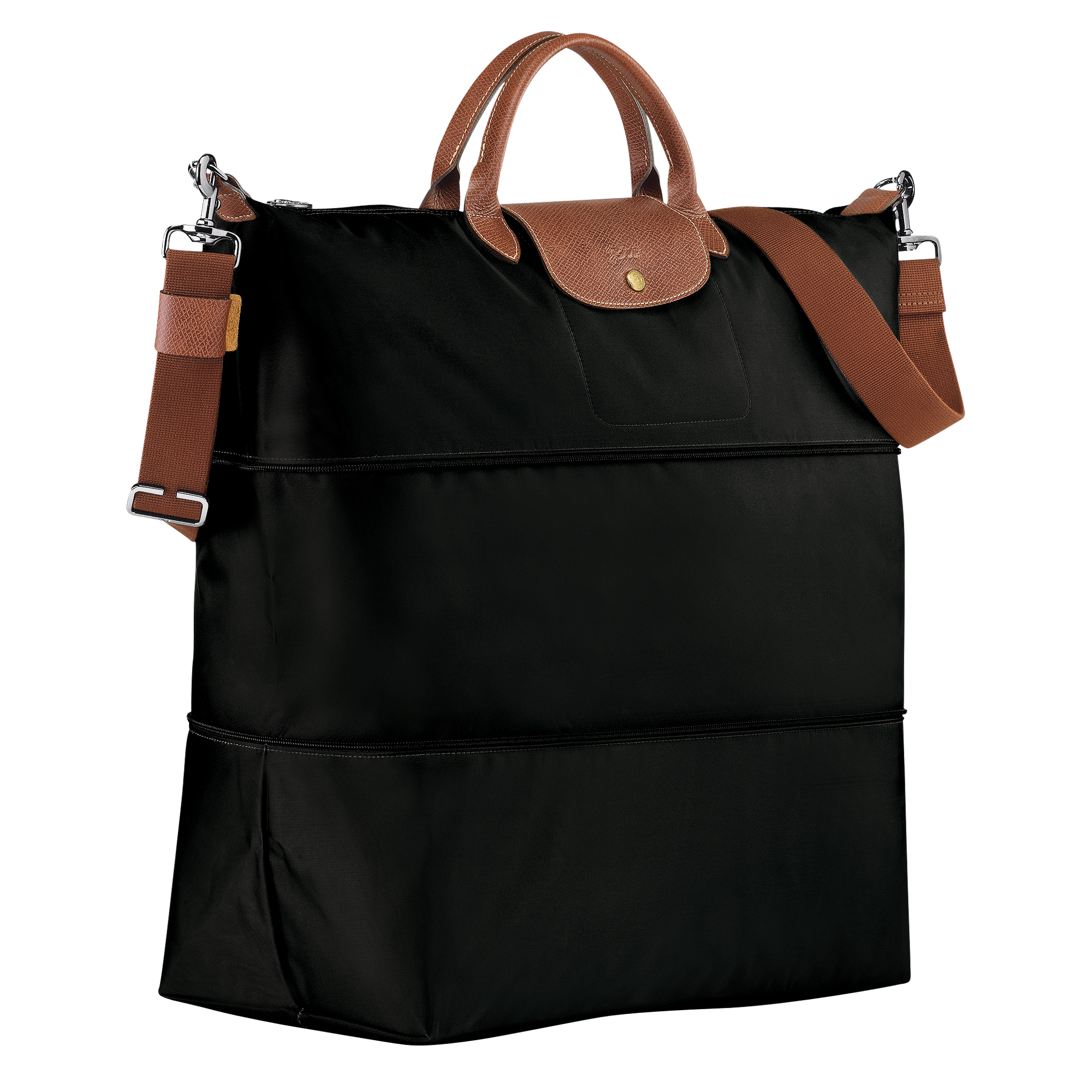 Le Pliage Original Travel bag expandable / Black - Recycled canvas - Image 3
