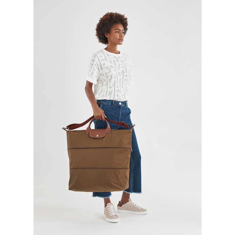 Le Pliage Original Travel bag expandable / Black - Recycled canvas - Image 10