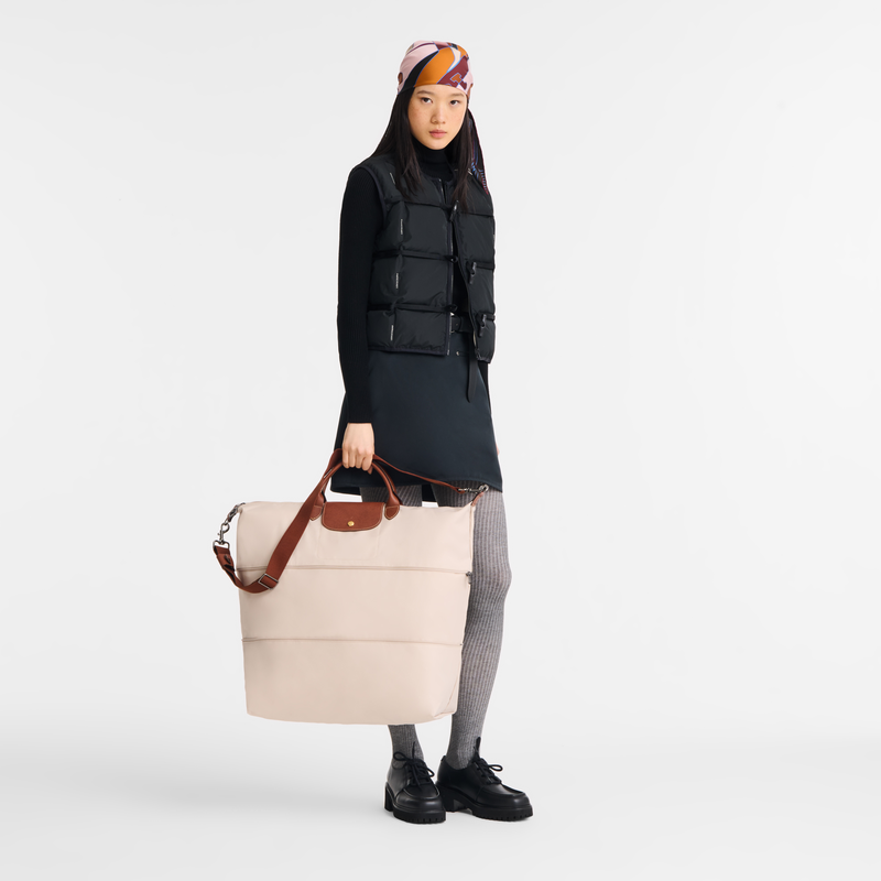 Le Pliage Original Travel bag expandable / Black - Recycled canvas - Image 14