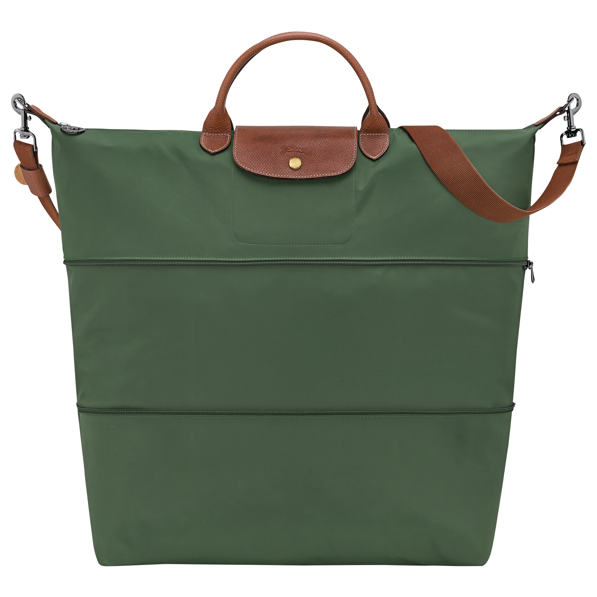 Le Pliage Original Travel bag expandable / British Green - Recycled canvas