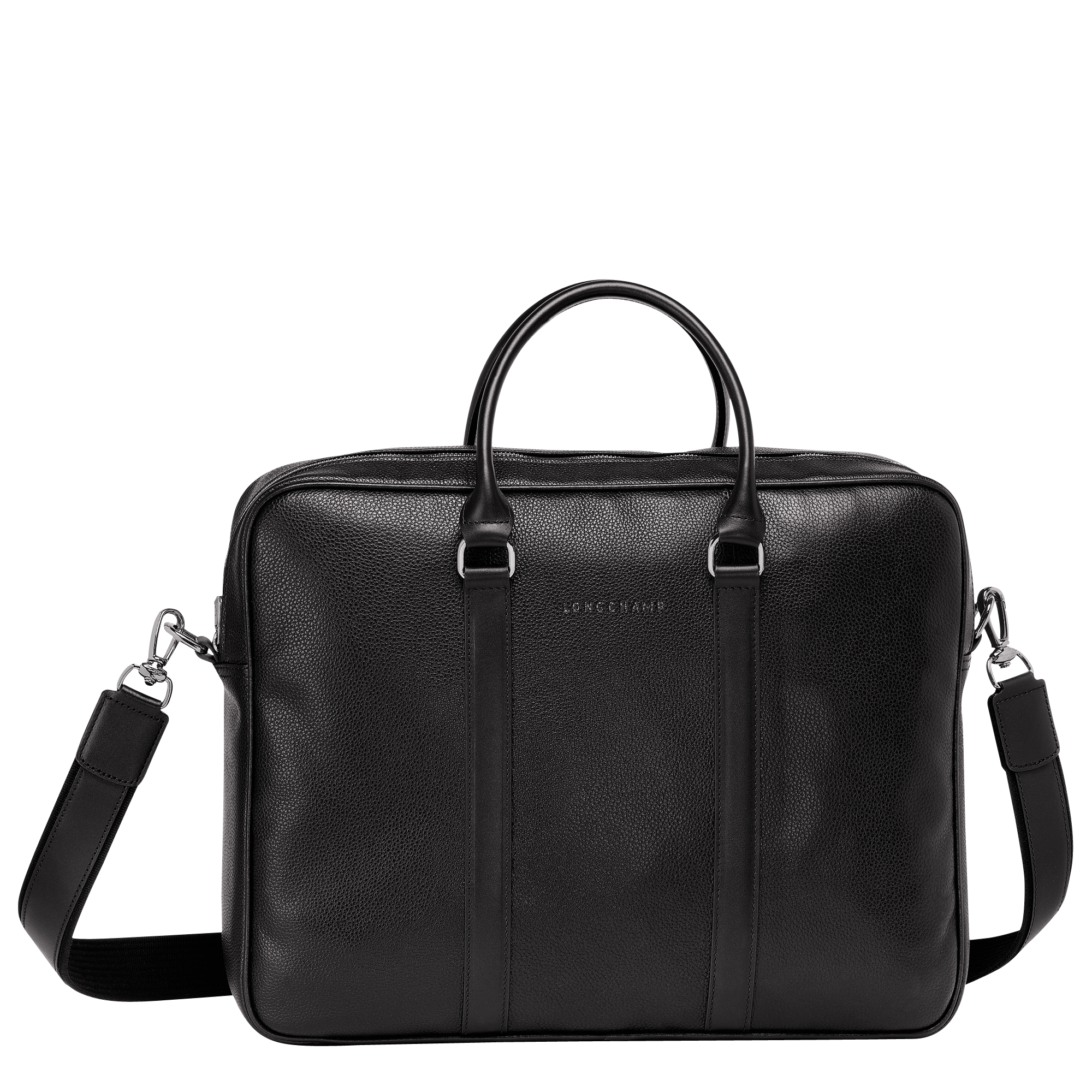 Le Foulonné M Briefcase / Black - Leather