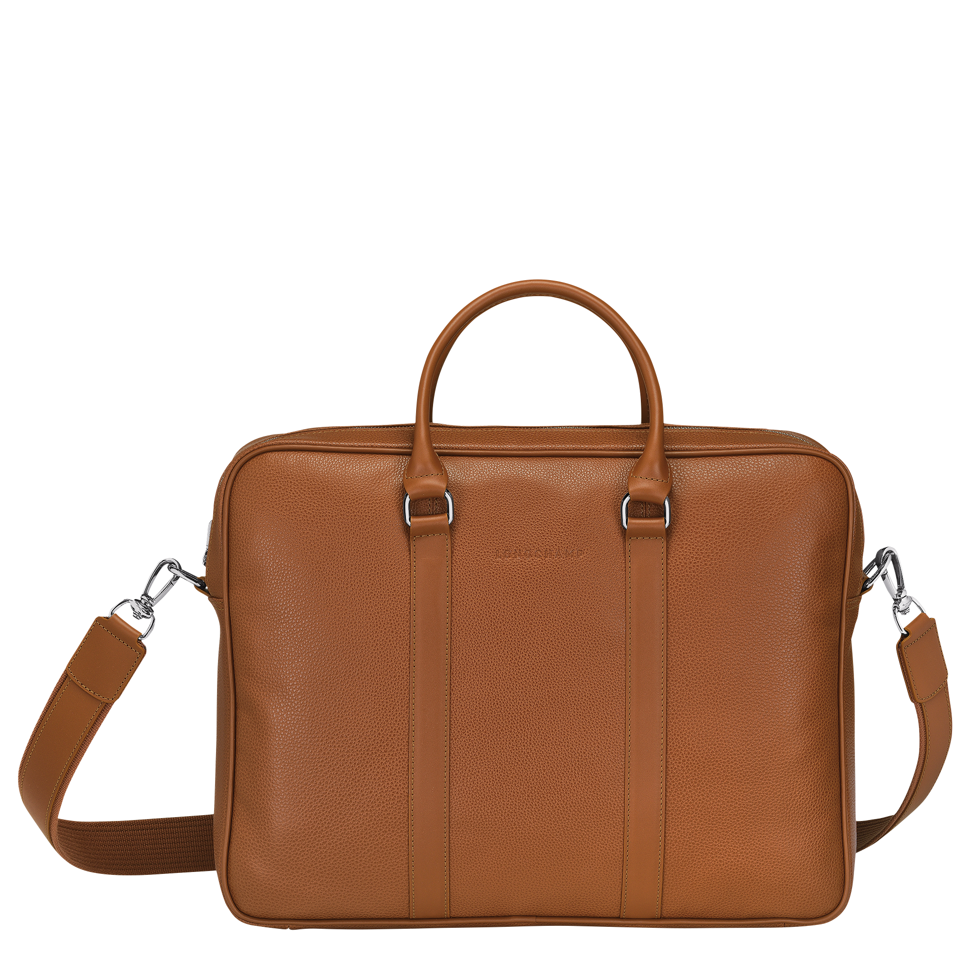 Le Foulonné M Briefcase / Caramel - Leather
