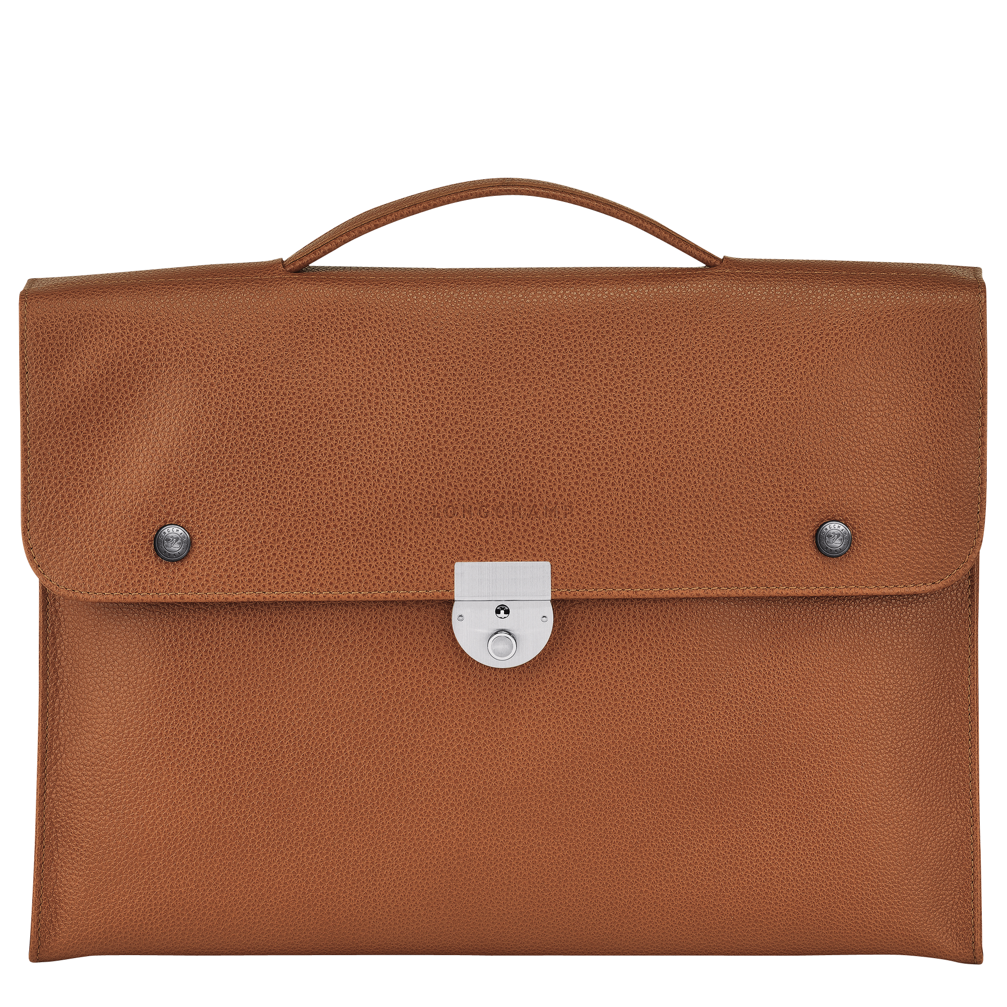 Le Foulonné S Briefcase / Caramel - Leather