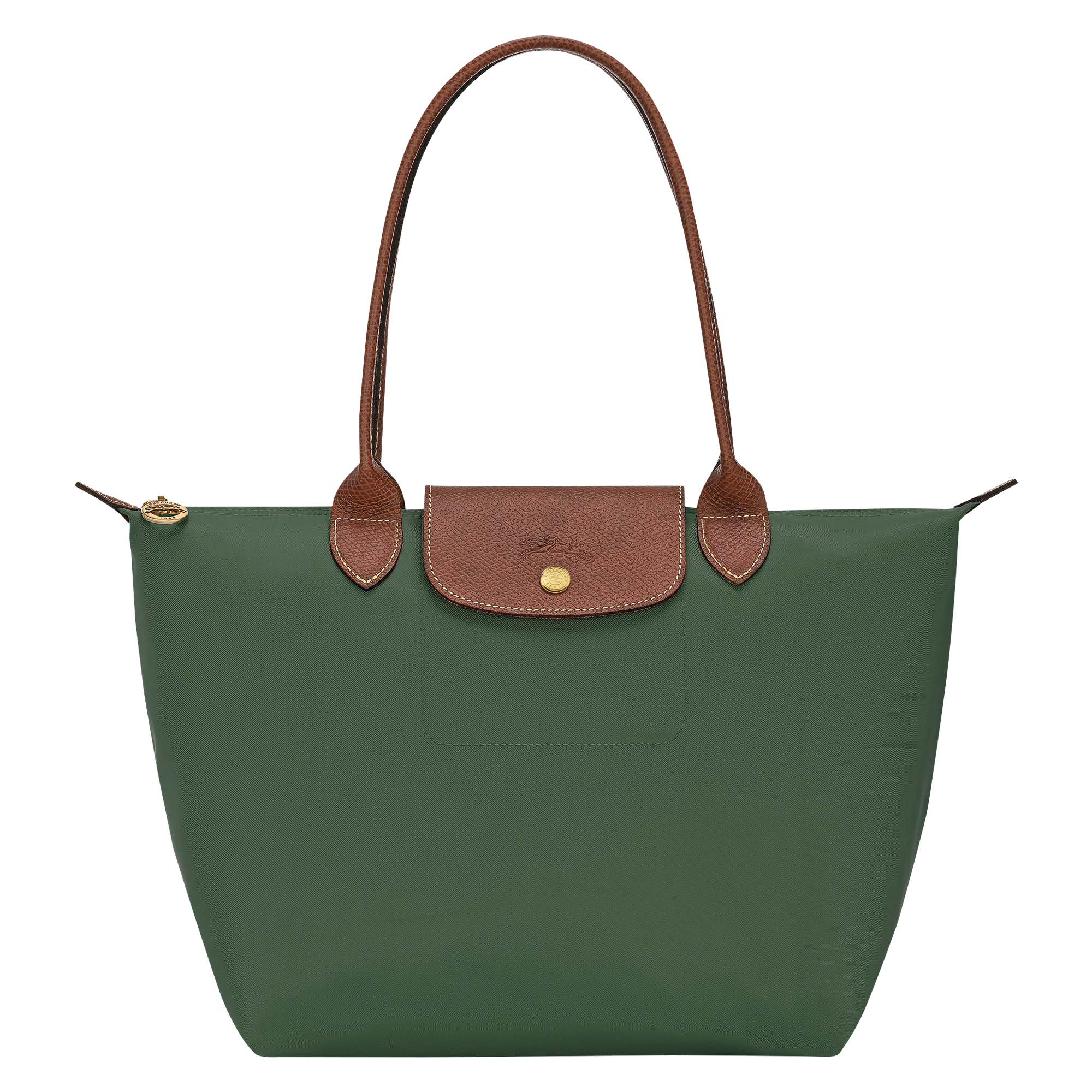 Le Pliage Original M Tote bag / British Green - Recycled canvas