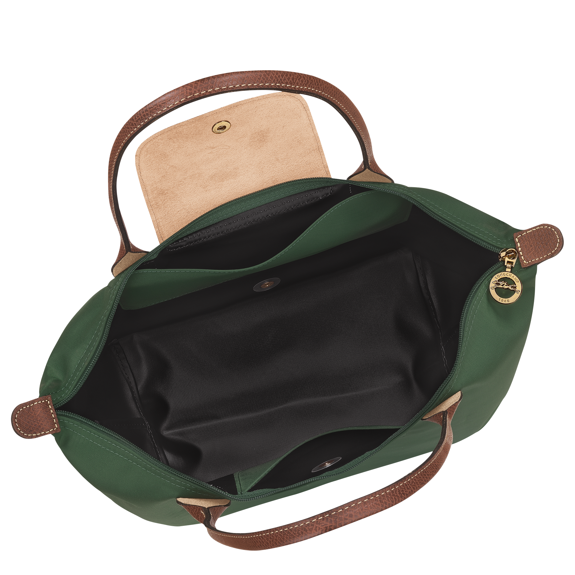 Le Pliage Original M Tote bag / British Green - Recycled canvas - Image 5