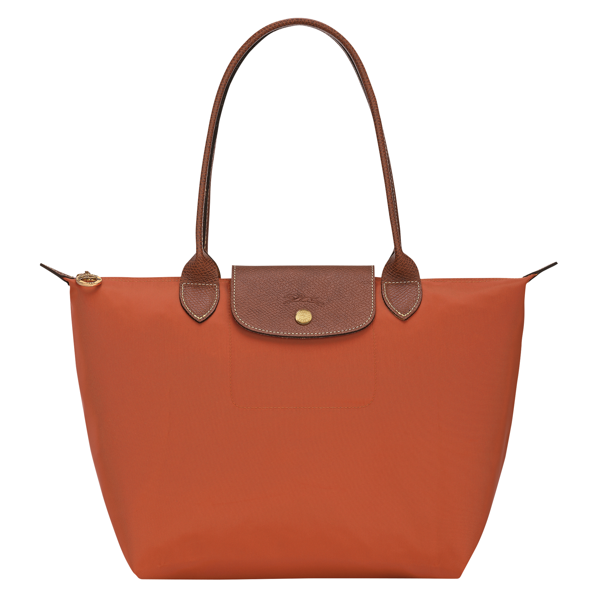 Le Pliage Original M Tote bag / Brick - Recycled canvas