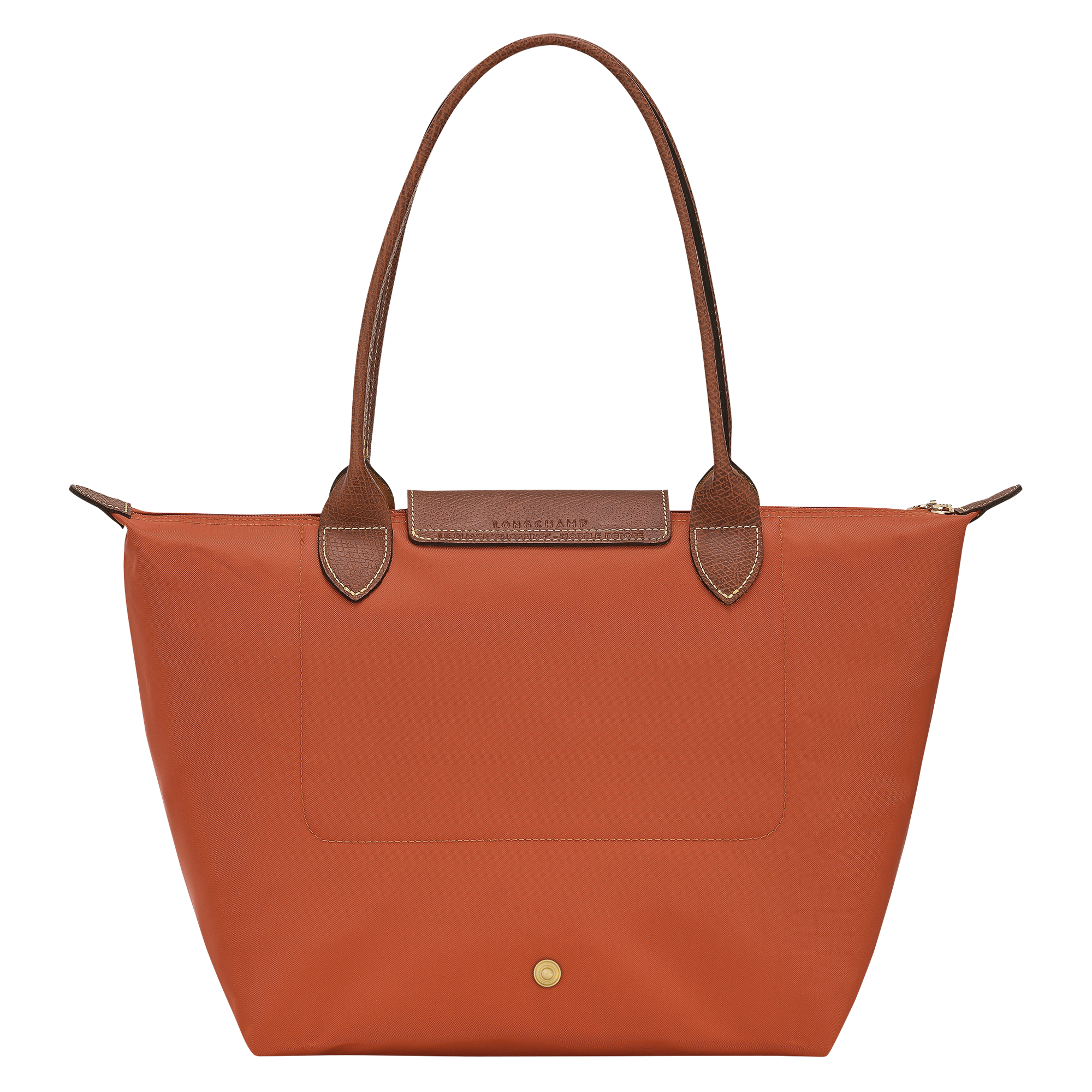 Le Pliage Original M Tote bag / Brick - Recycled canvas - Image 4