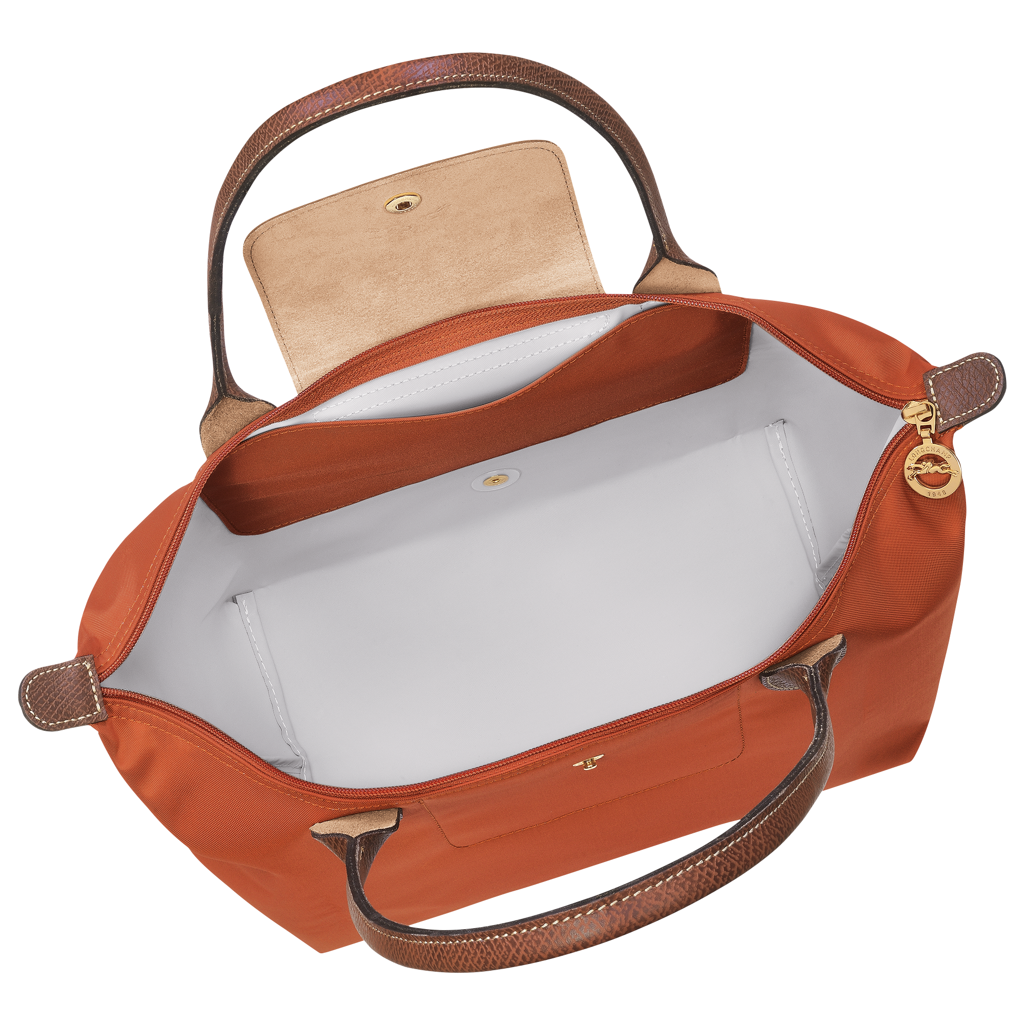 Le Pliage Original M Tote bag / Brick - Recycled canvas - Image 5