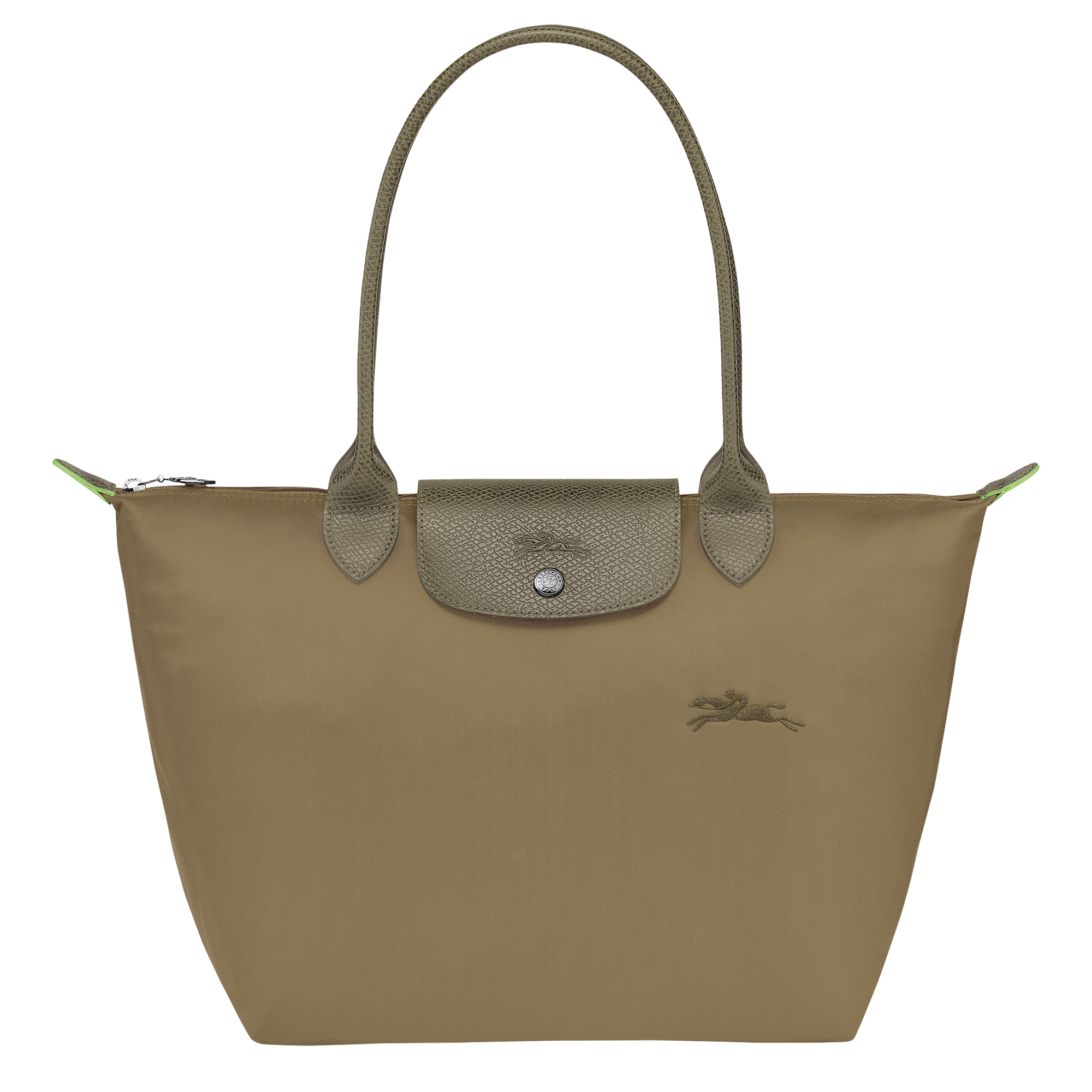 Le Pliage Green M Tote bag / Artichoke - Recycled canvas