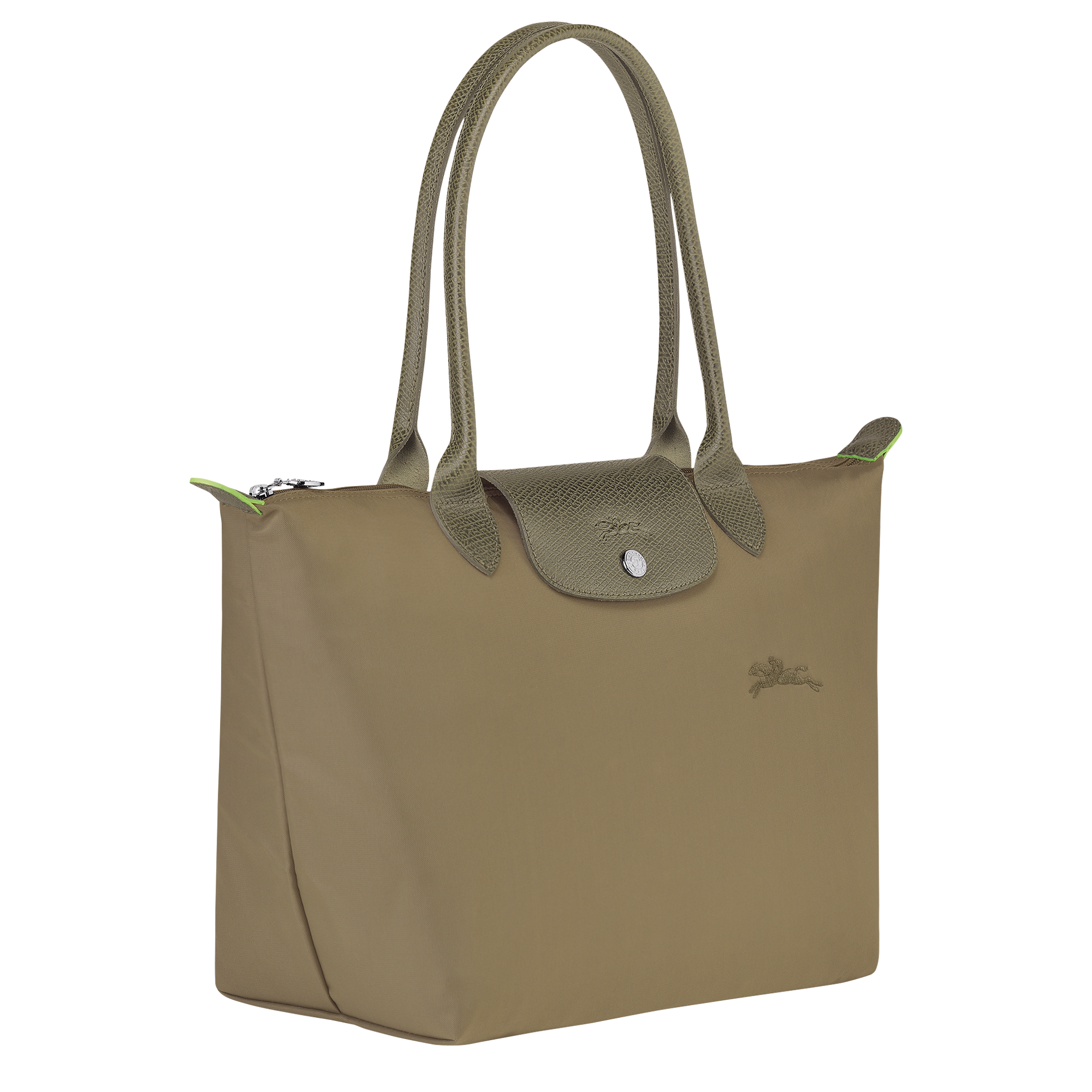 Le Pliage Green M Tote bag / Artichoke - Recycled canvas - Image 2