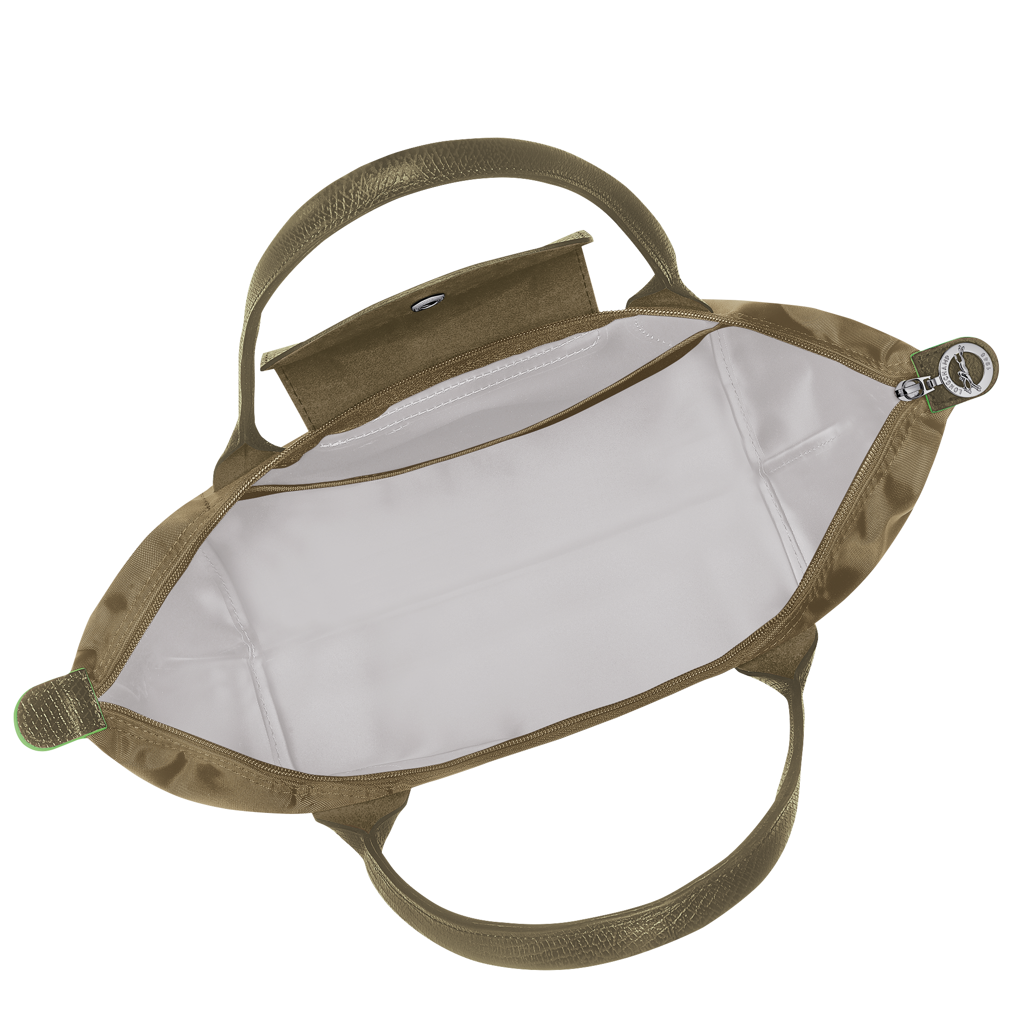 Le Pliage Green M Tote bag / Artichoke - Recycled canvas - Image 4