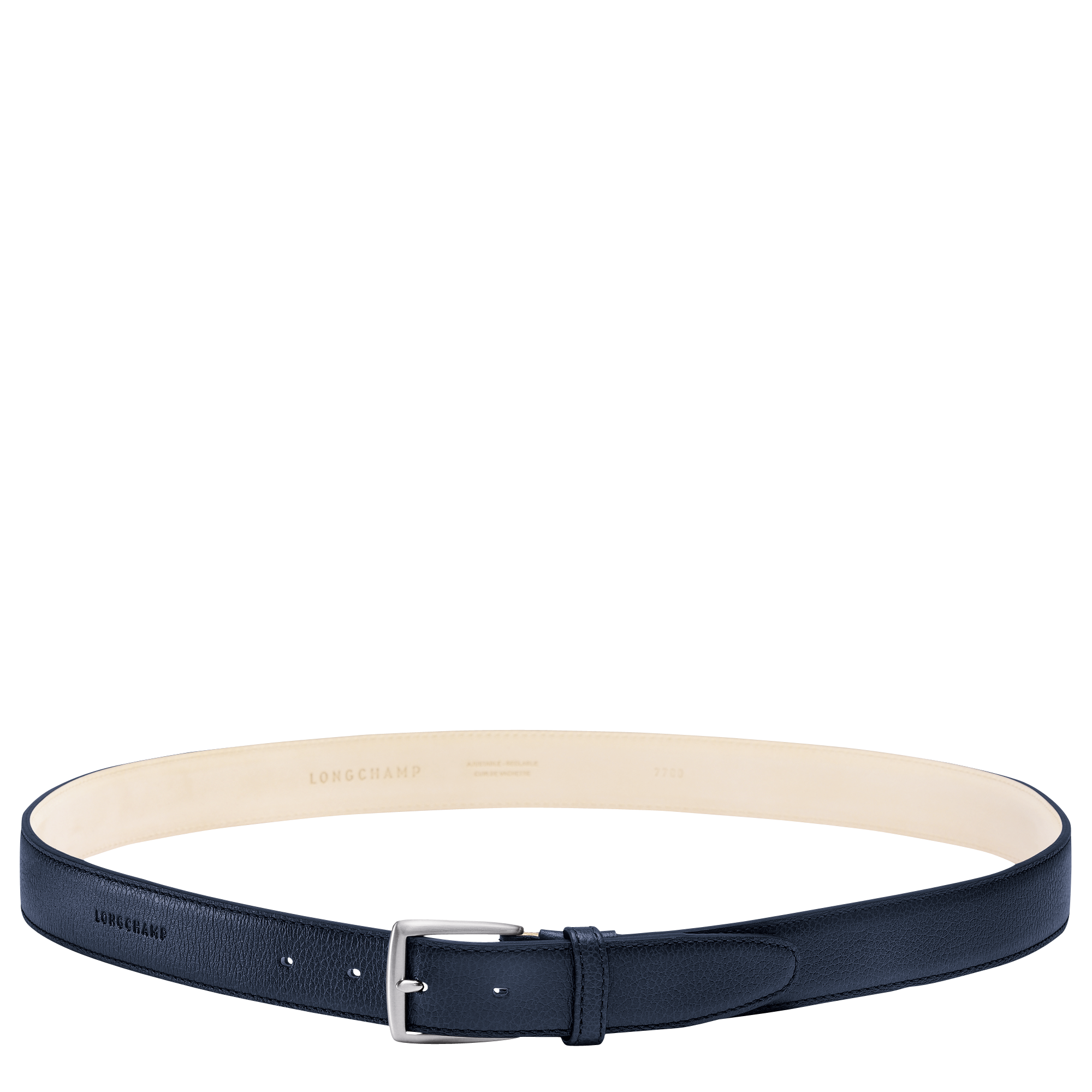 Le Foulonné Men's belt / Navy - Leather