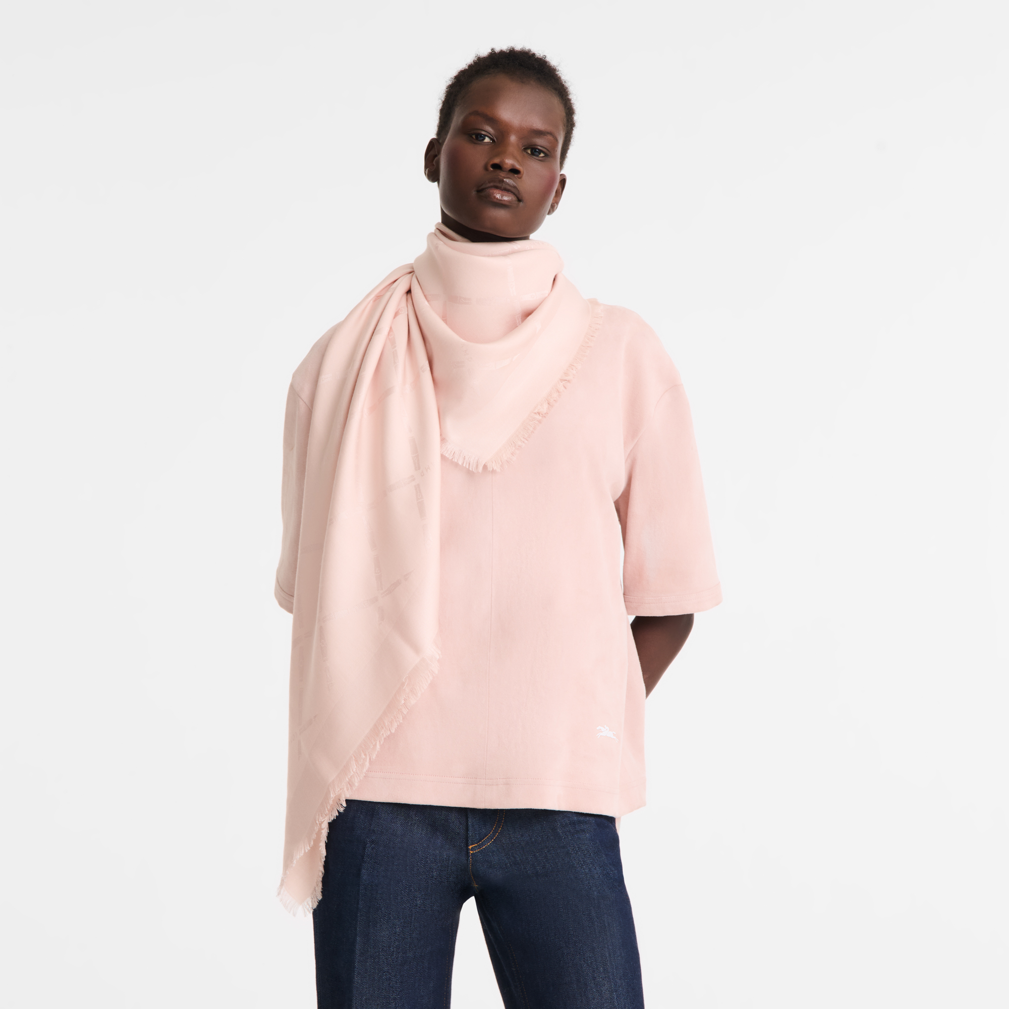 Le Roseau Shawl / Petal Pink - Silk Blend