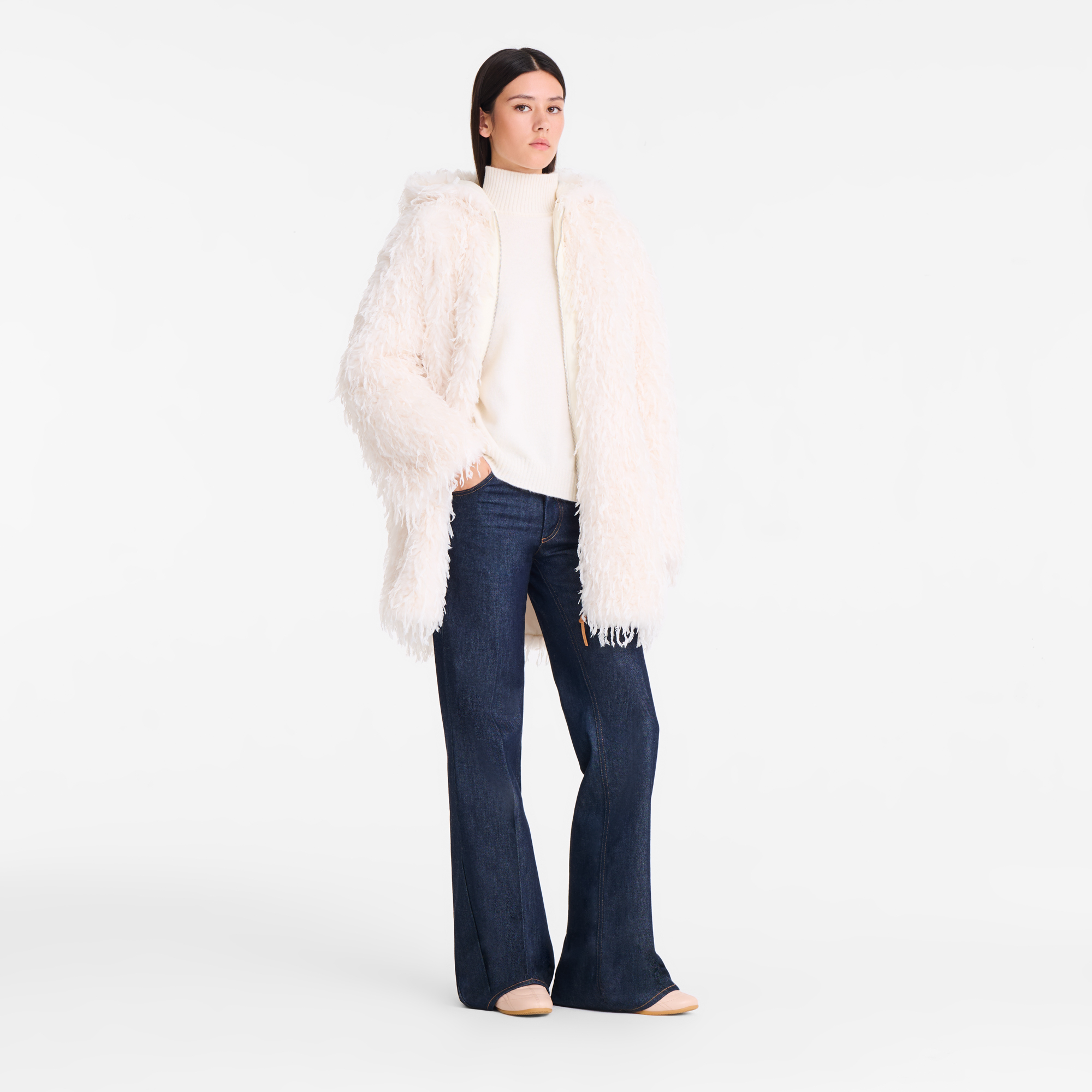 Coat / Ivory - Faux fur - Image 4